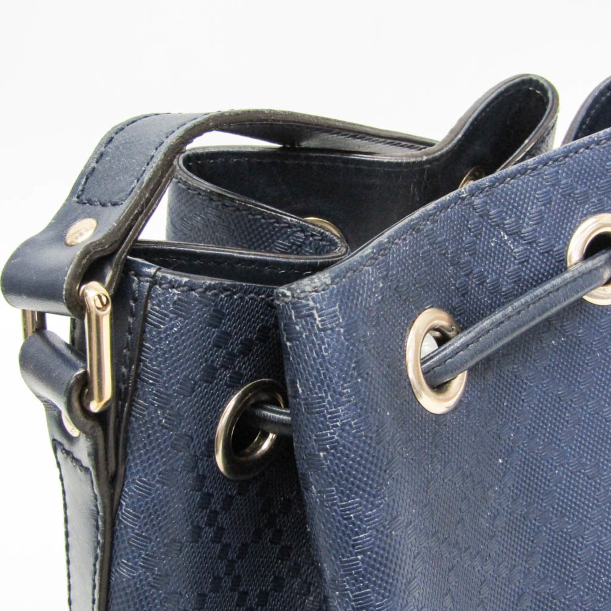 Gucci Gucci Bright Diamante 354229 Women's Leather Handbag,Shoulder Bag Navy Size ONE SIZE - 7 Thumbnail