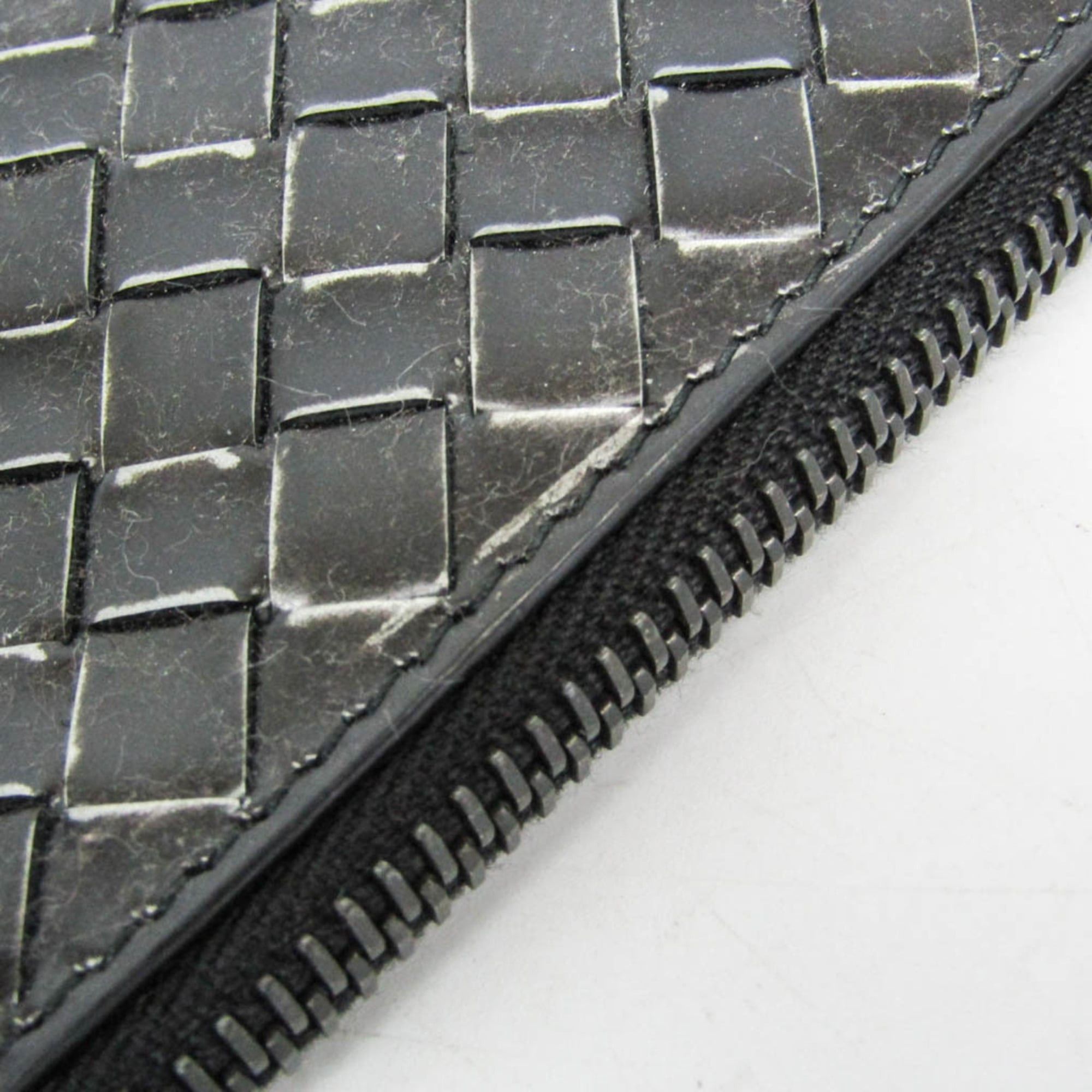 Bottega Veneta Bottega Veneta Intrecciato 506323 Women,Men Leather Clutch Bag,Pouch Black Size ONE SIZE - 10 Thumbnail