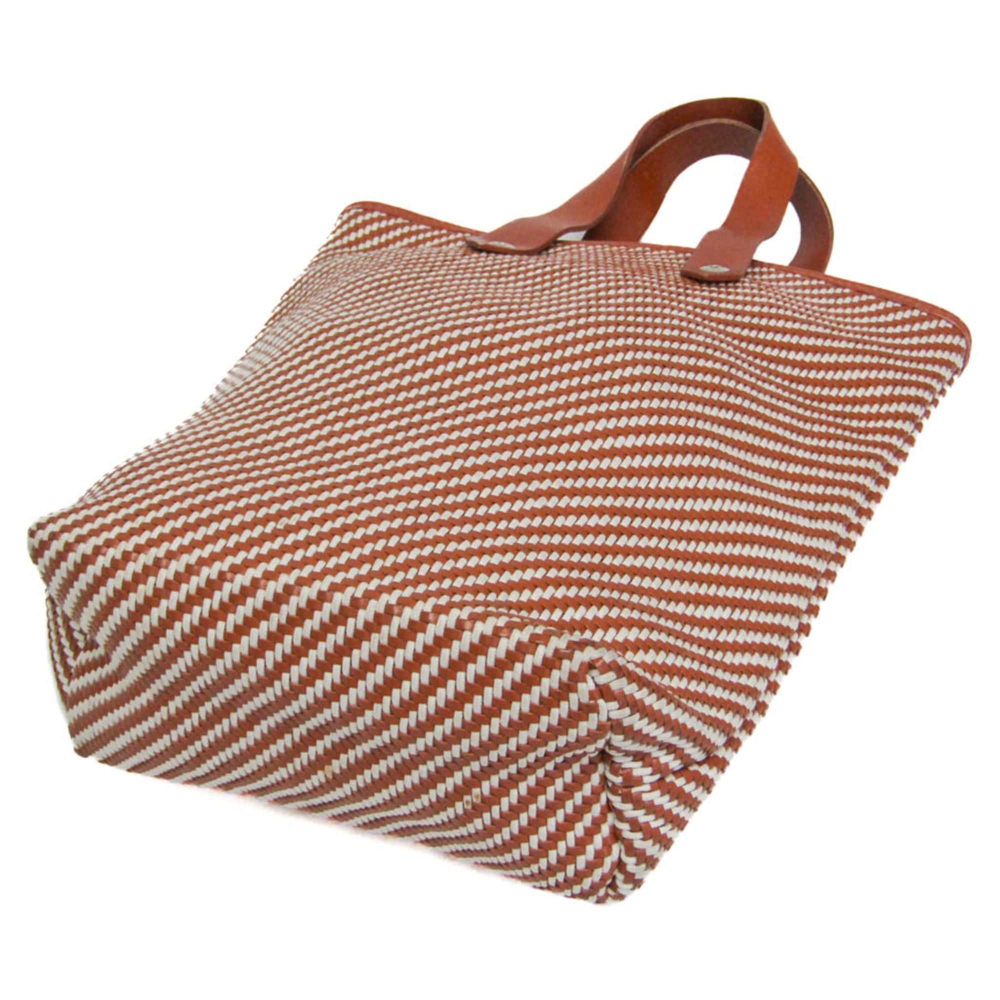 Hermes Hermes Ahmedabad Diego PM Women's Leather,Polyester Tote Bag Red Brown,White Size ONE SIZE - 2 Thumbnail