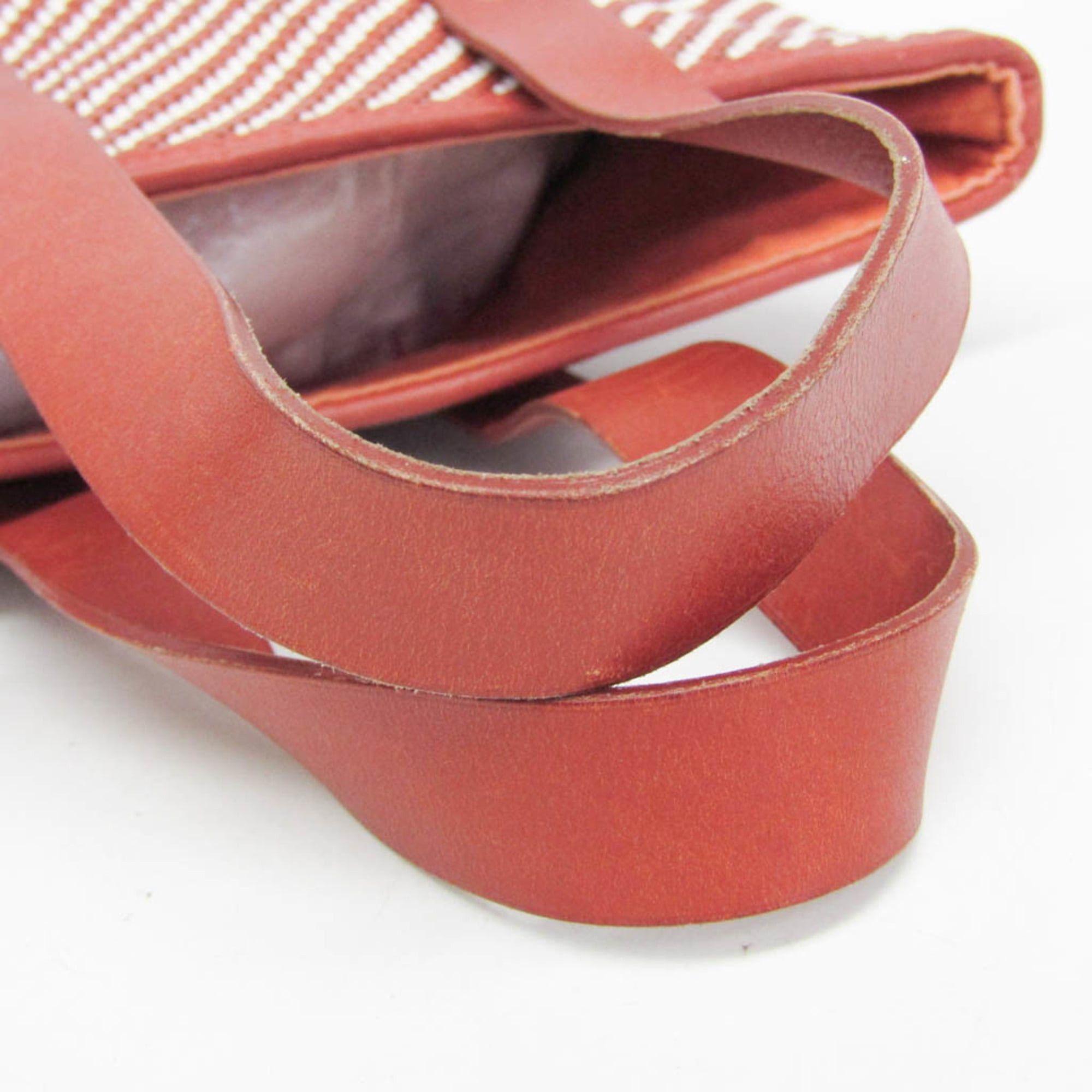 Hermes Hermes Ahmedabad Diego PM Women's Leather,Polyester Tote Bag Red Brown,White Size ONE SIZE - 11 Thumbnail
