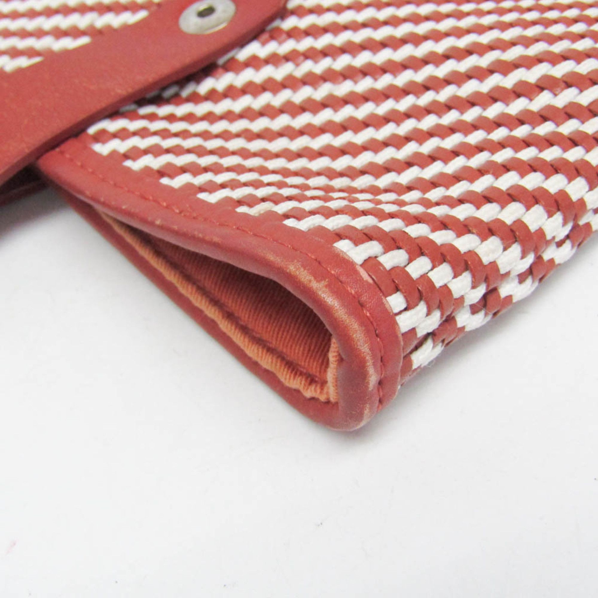 Hermes Hermes Ahmedabad Diego PM Women's Leather,Polyester Tote Bag Red Brown,White Size ONE SIZE - 12 Thumbnail