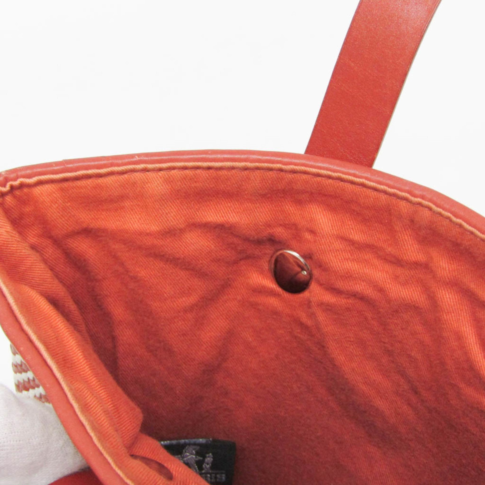 Hermes Hermes Ahmedabad Diego PM Women's Leather,Polyester Tote Bag Red Brown,White Size ONE SIZE - 14 Thumbnail