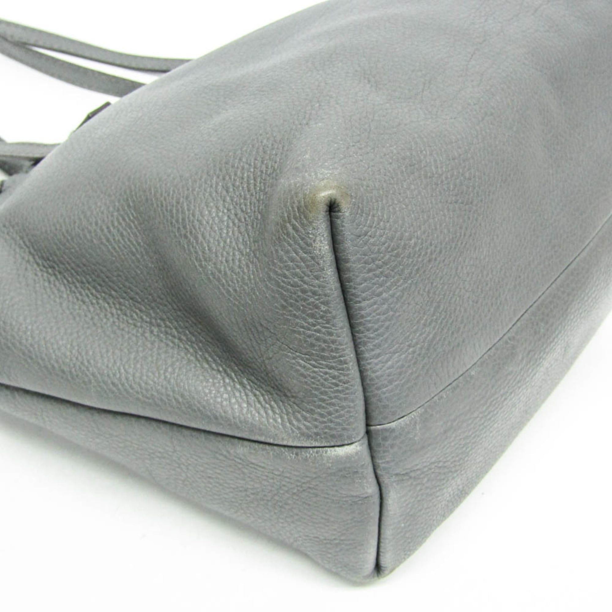 Gucci Gucci Bamboo Tassel 354665 Women's Leather Tote Bag Gray Size ONE SIZE - 4 Thumbnail