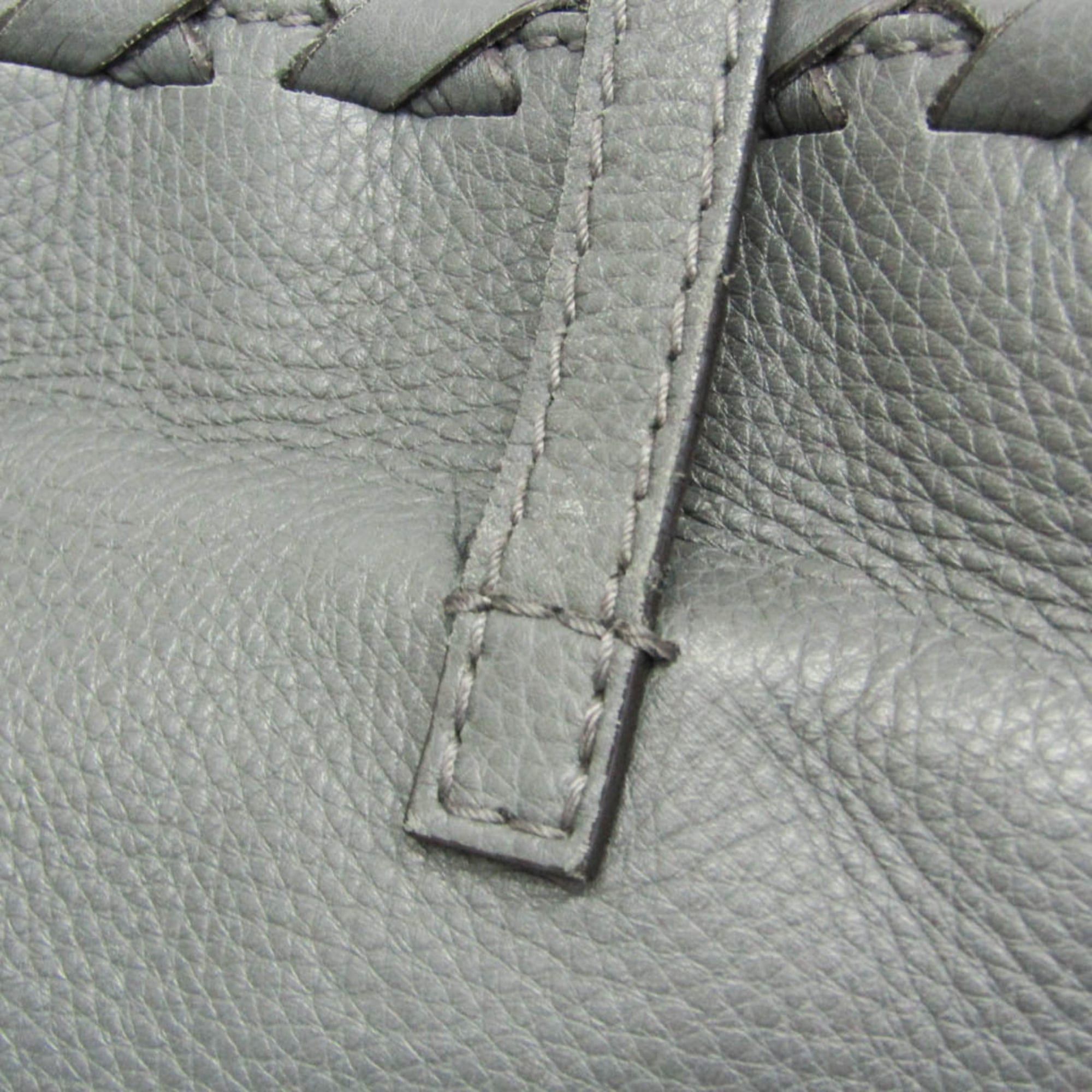 Gucci Gucci Bamboo Tassel 354665 Women's Leather Tote Bag Gray Size ONE SIZE - 10 Thumbnail