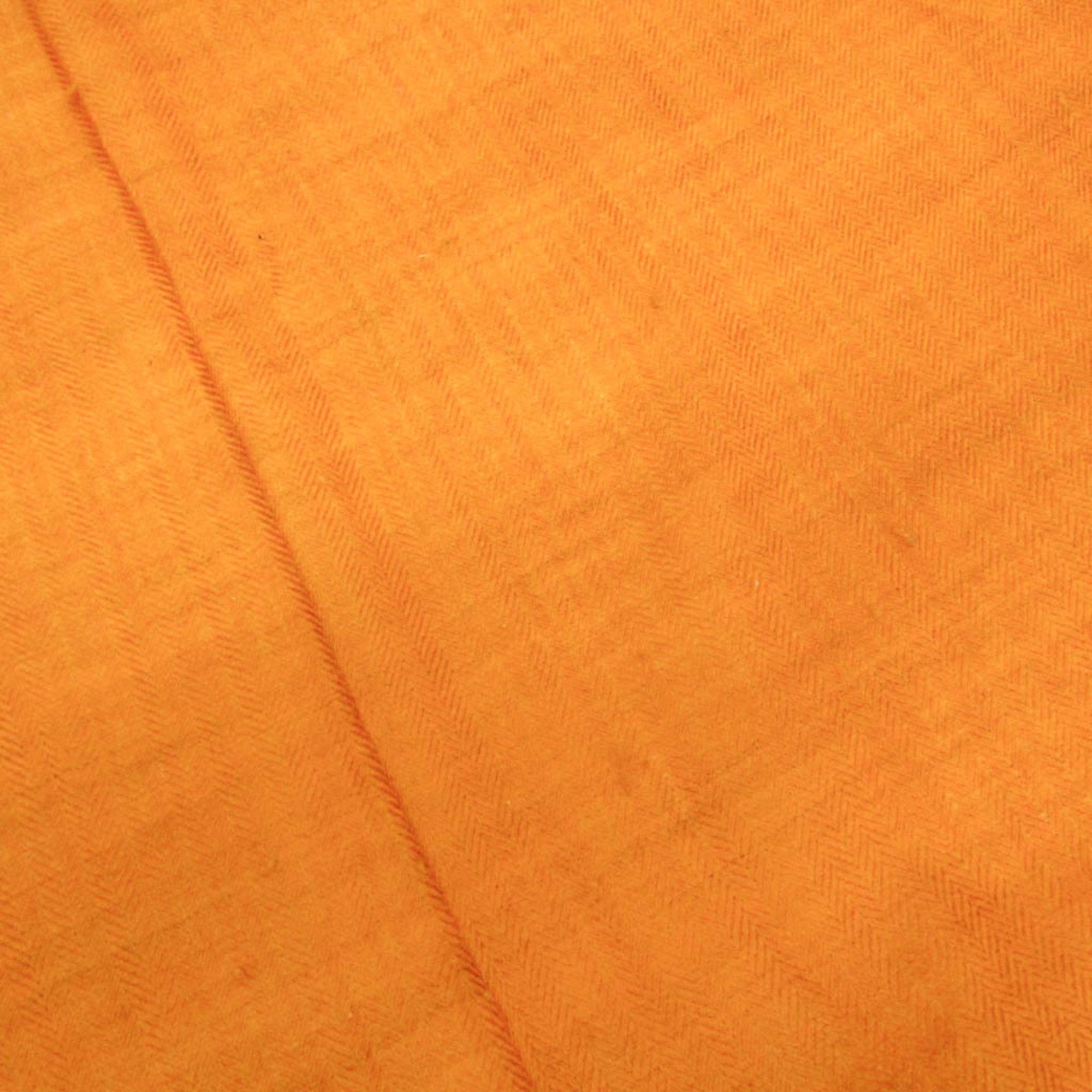 Hermes Hermes Women,Men Cashmere Wool Stole Orange Size ONE SIZE - 6 Thumbnail