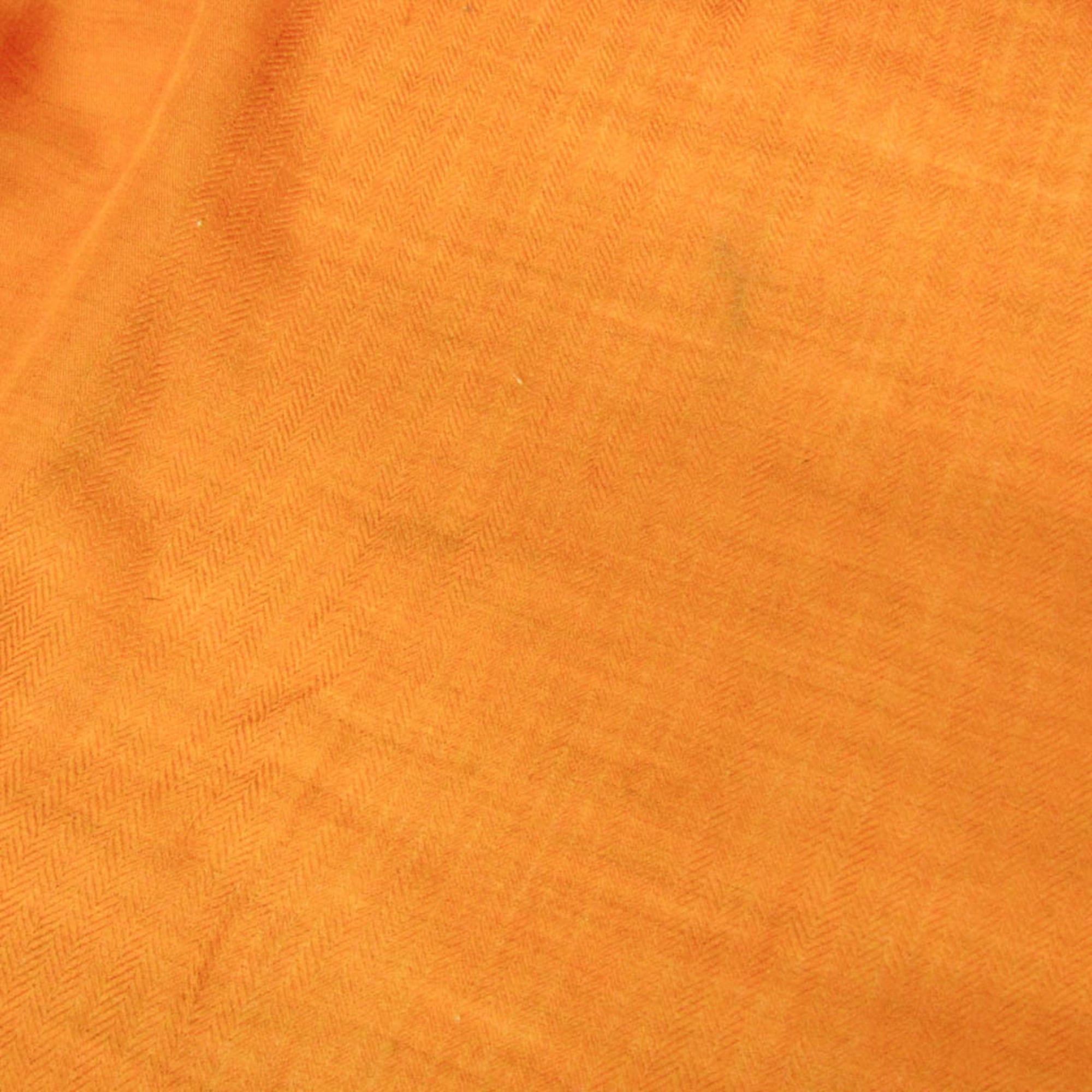 Hermes Hermes Women,Men Cashmere Wool Stole Orange Size ONE SIZE - 7 Thumbnail
