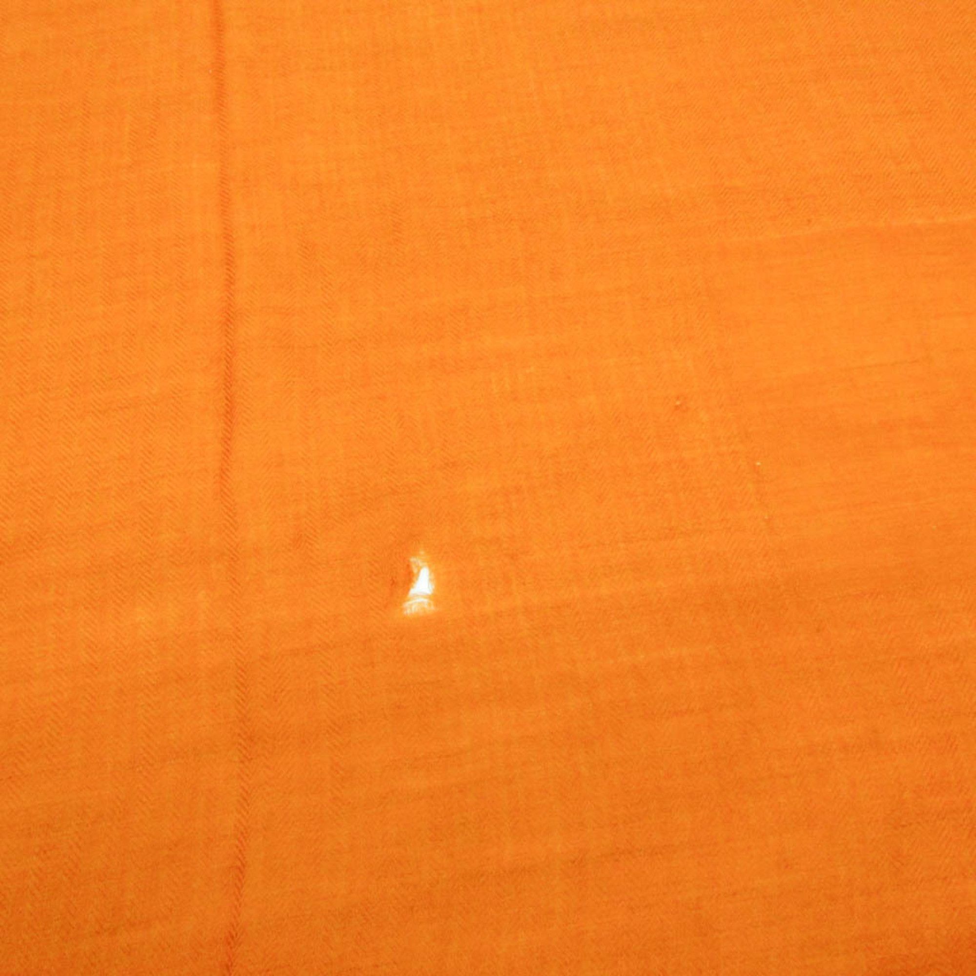 Hermes Hermes Women,Men Cashmere Wool Stole Orange Size ONE SIZE - 3 Thumbnail