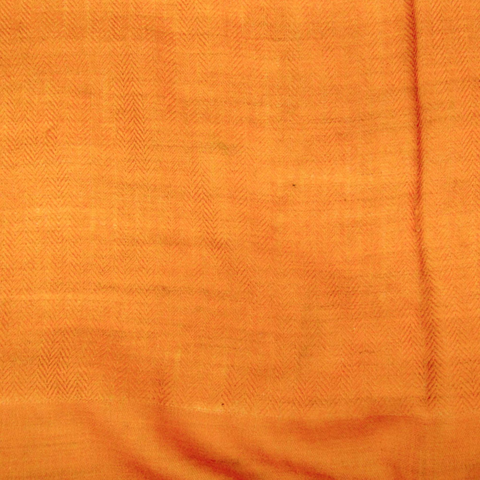 Hermes Hermes Women,Men Cashmere Wool Stole Orange Size ONE SIZE - 9 Thumbnail