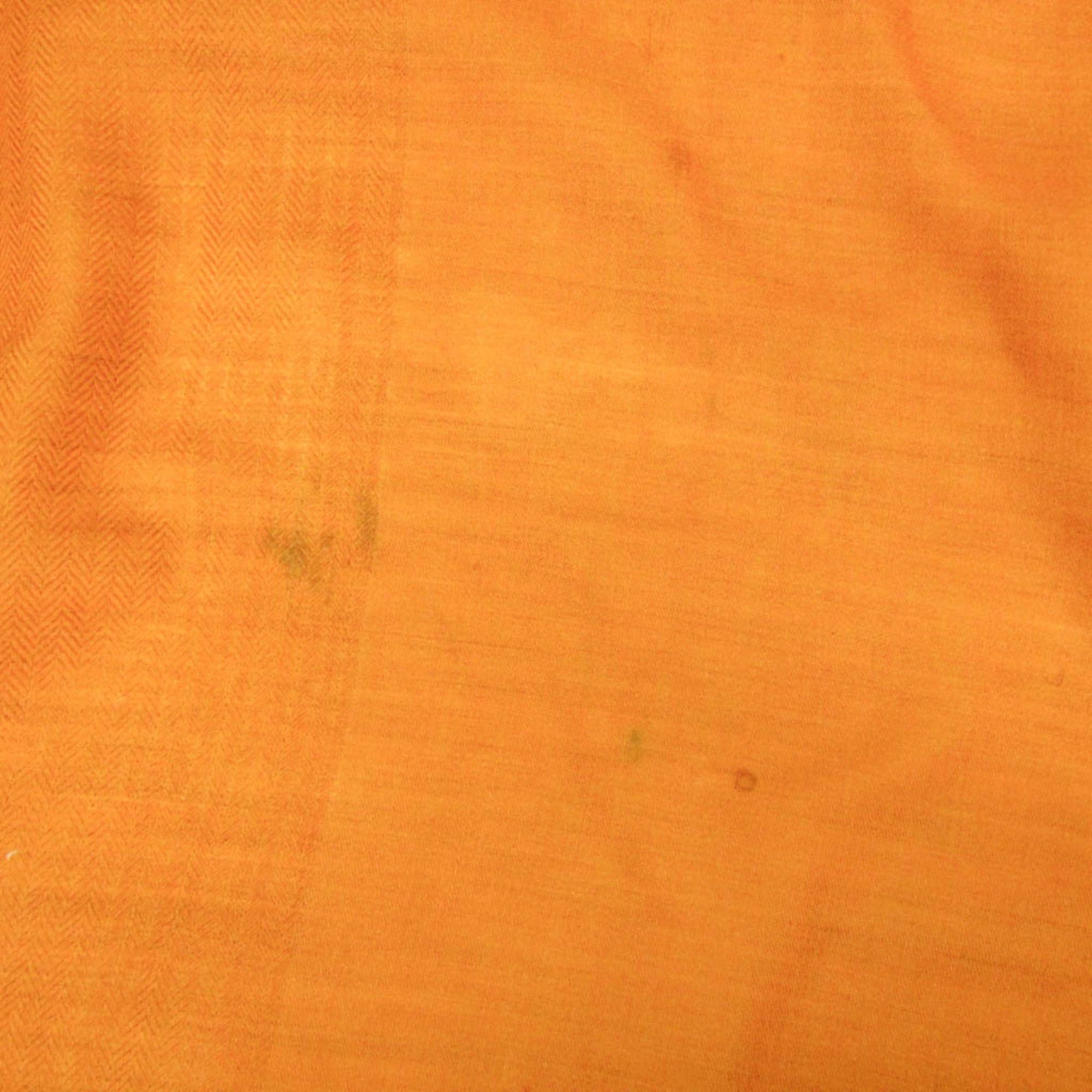 Hermes Hermes Women,Men Cashmere Wool Stole Orange Size ONE SIZE - 13 Thumbnail