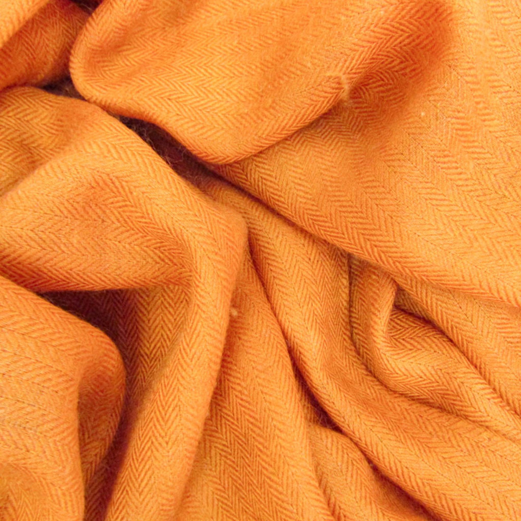 Hermes Hermes Women,Men Cashmere Wool Stole Orange Size ONE SIZE - 15 Thumbnail