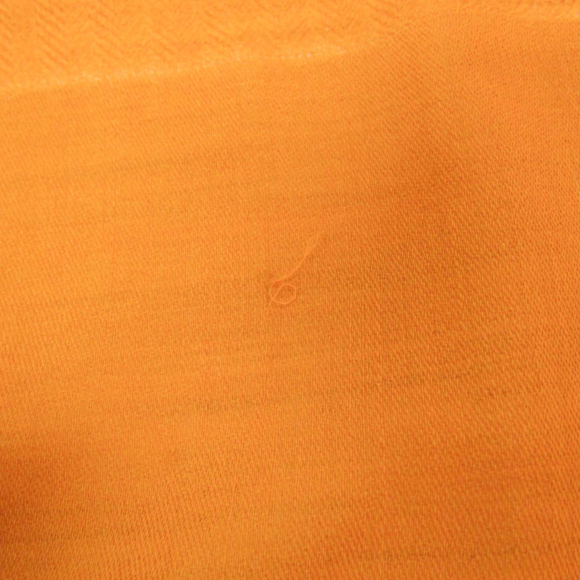 Hermes Hermes Women,Men Cashmere Wool Stole Orange Size ONE SIZE - 5 Thumbnail