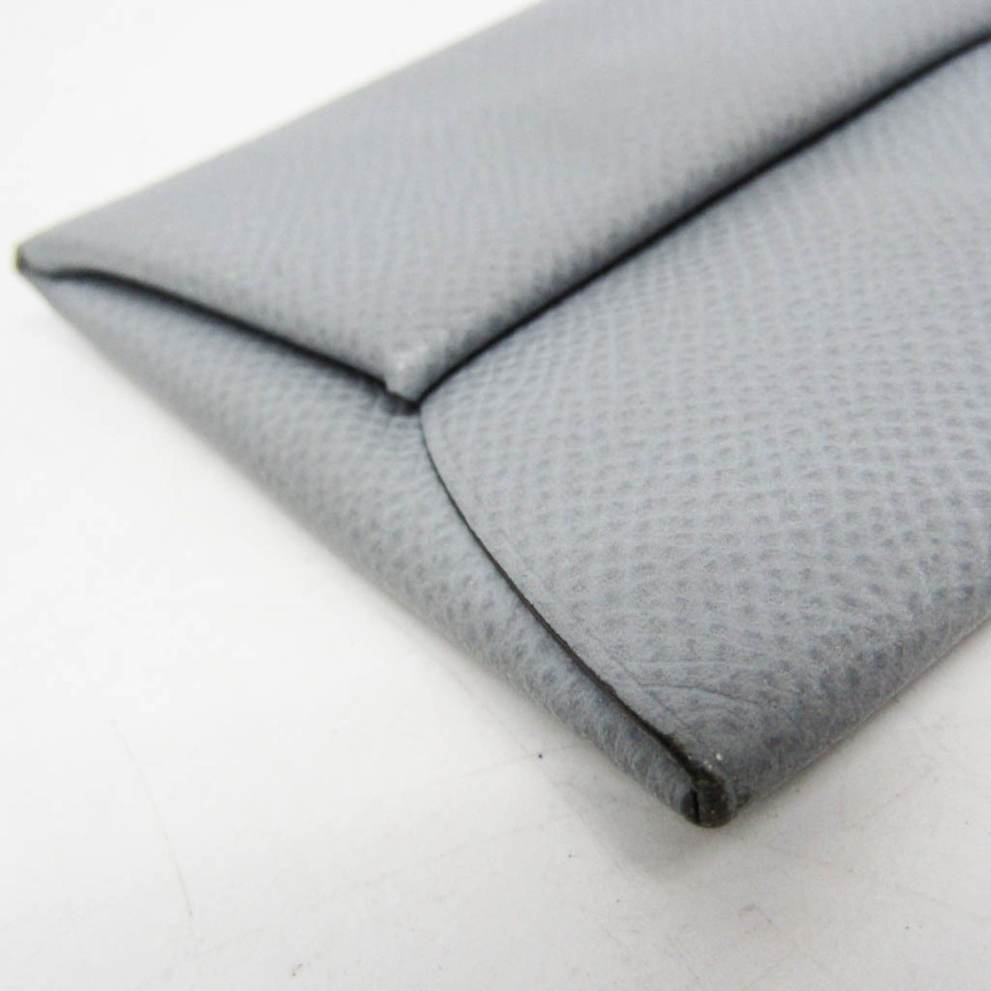 Hermes Hermes Bastia Women,Men Epsom Leather Coin Purse/coin Case Light Blue Gray Size ONE SIZE - 6 Thumbnail