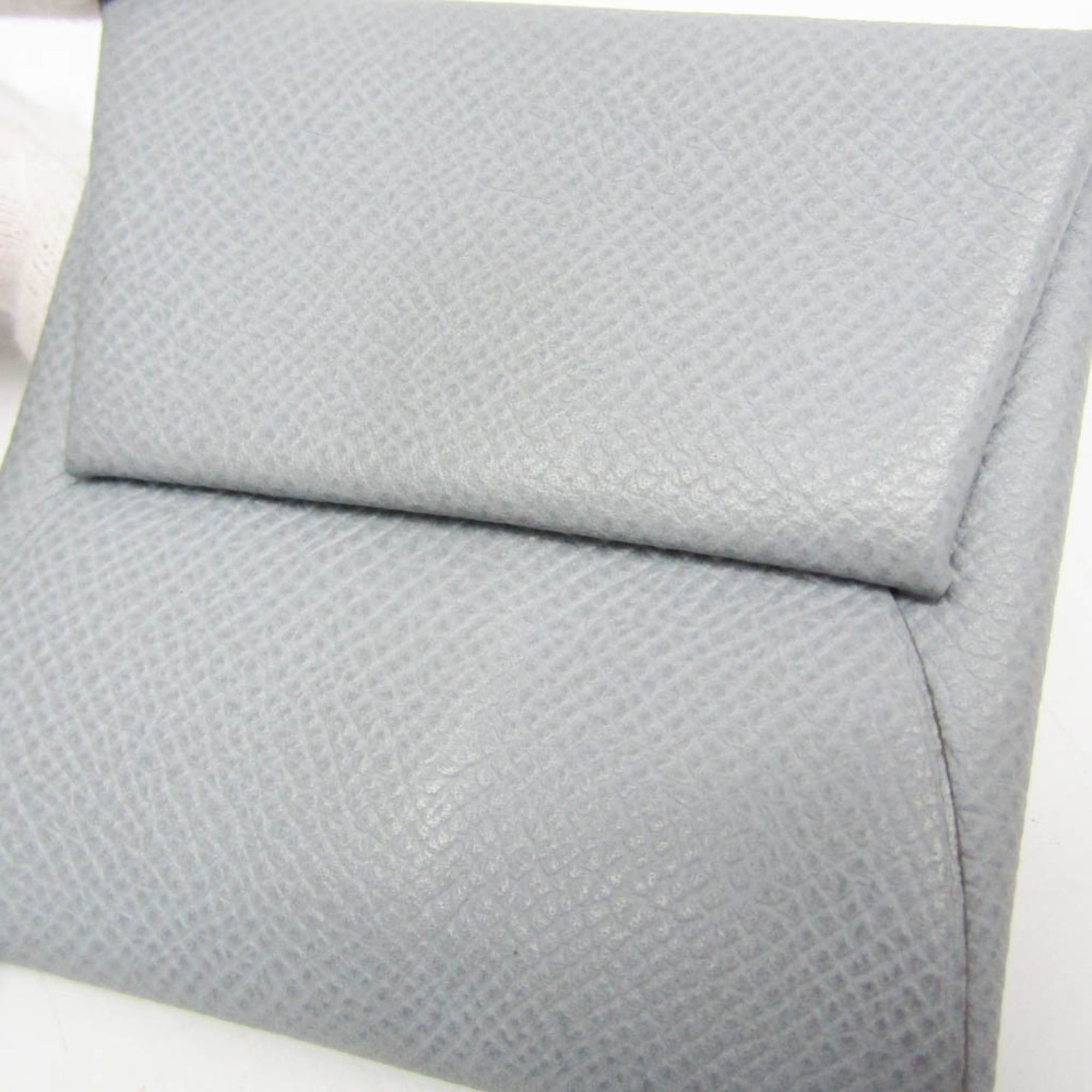 Hermes Hermes Bastia Women,Men Epsom Leather Coin Purse/coin Case Light Blue Gray Size ONE SIZE - 8 Thumbnail