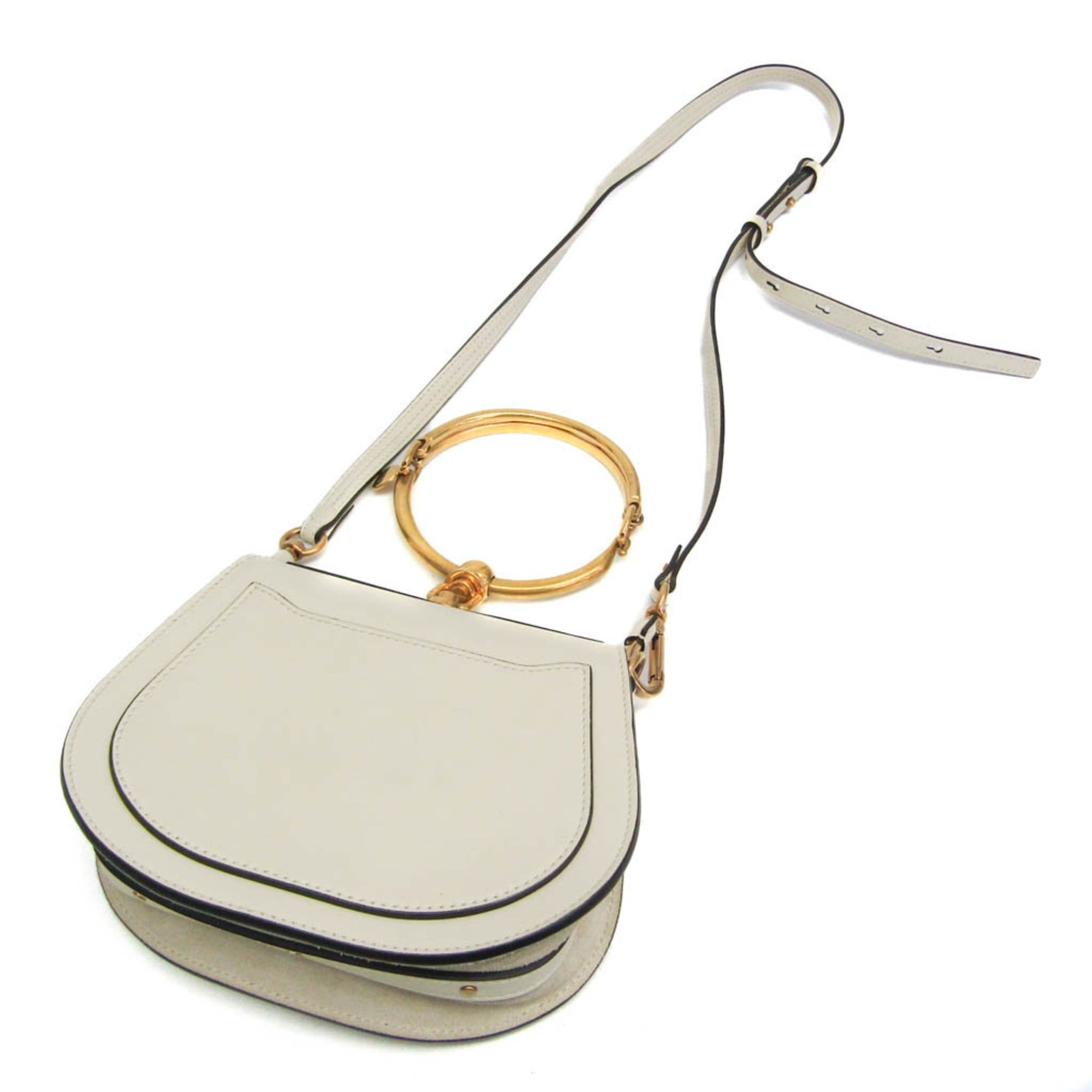 Chloe Chloé Nile Women's Leather Handbag,Shoulder Bag Off-white Size ONE SIZE - 2 Thumbnail