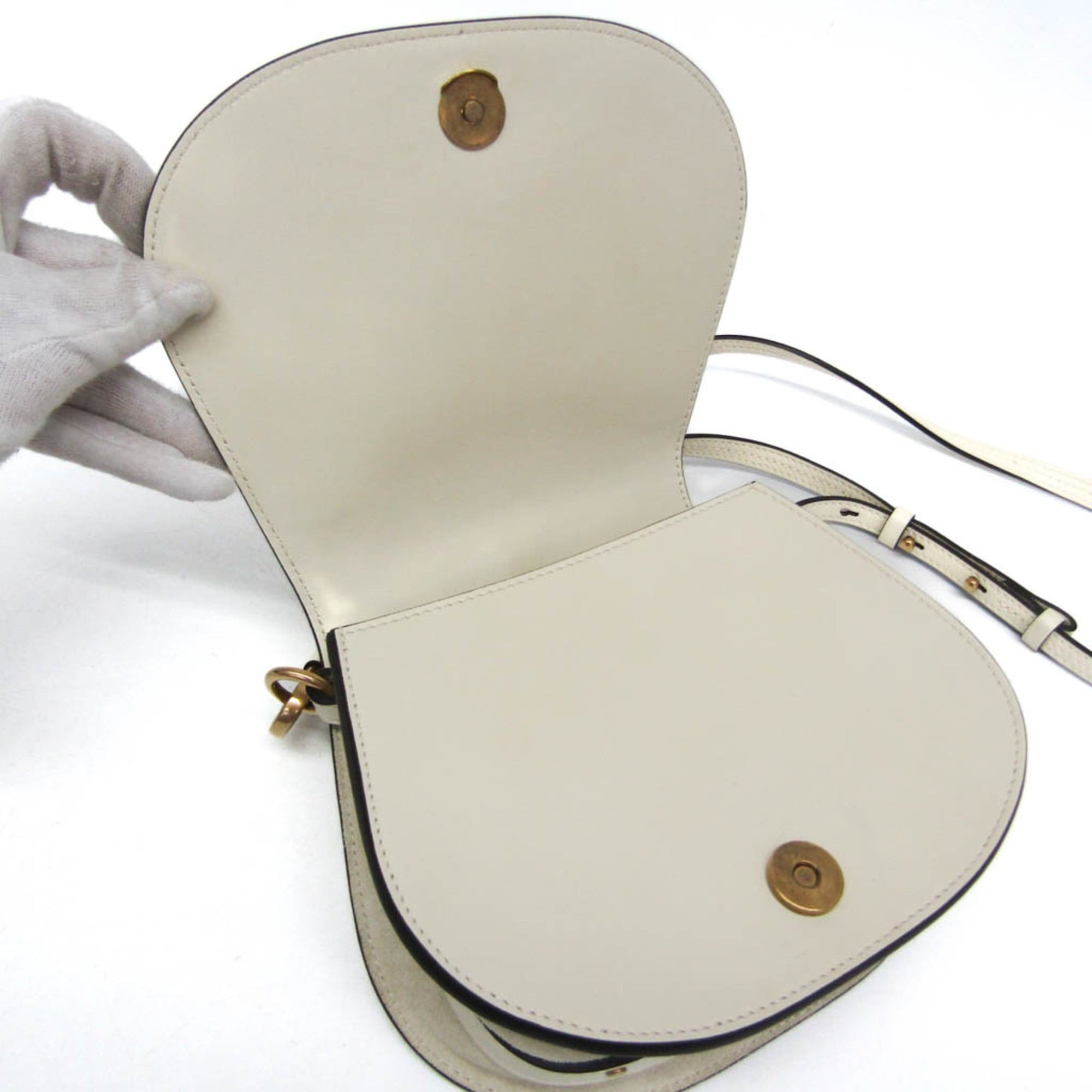 Chloe Chloé Nile Women's Leather Handbag,Shoulder Bag Off-white Size ONE SIZE - 8 Thumbnail