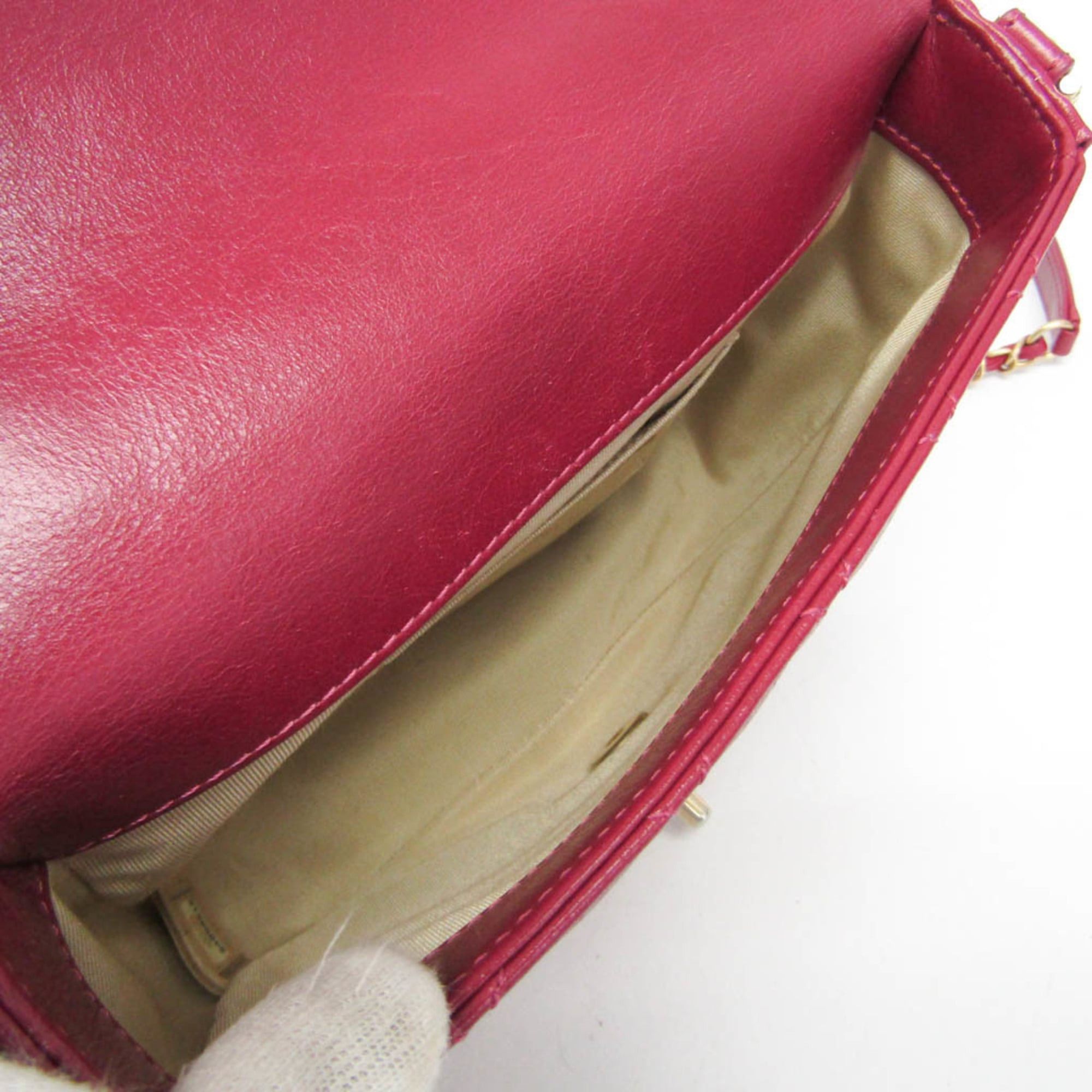 Chanel Chanel Matelasse Women's Leather Handbag,Shoulder Bag Pink Size ONE SIZE - 3 Thumbnail