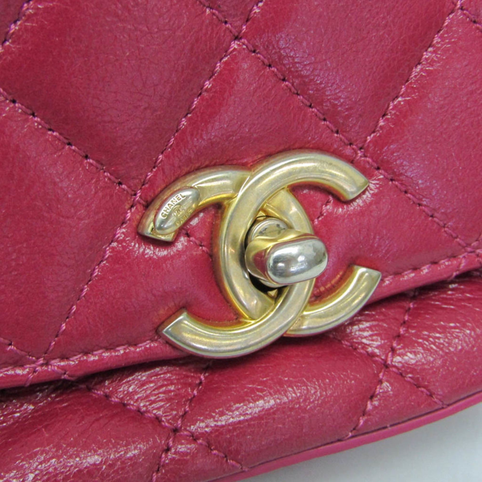 Chanel Chanel Matelasse Women's Leather Handbag,Shoulder Bag Pink Size ONE SIZE - 10 Thumbnail