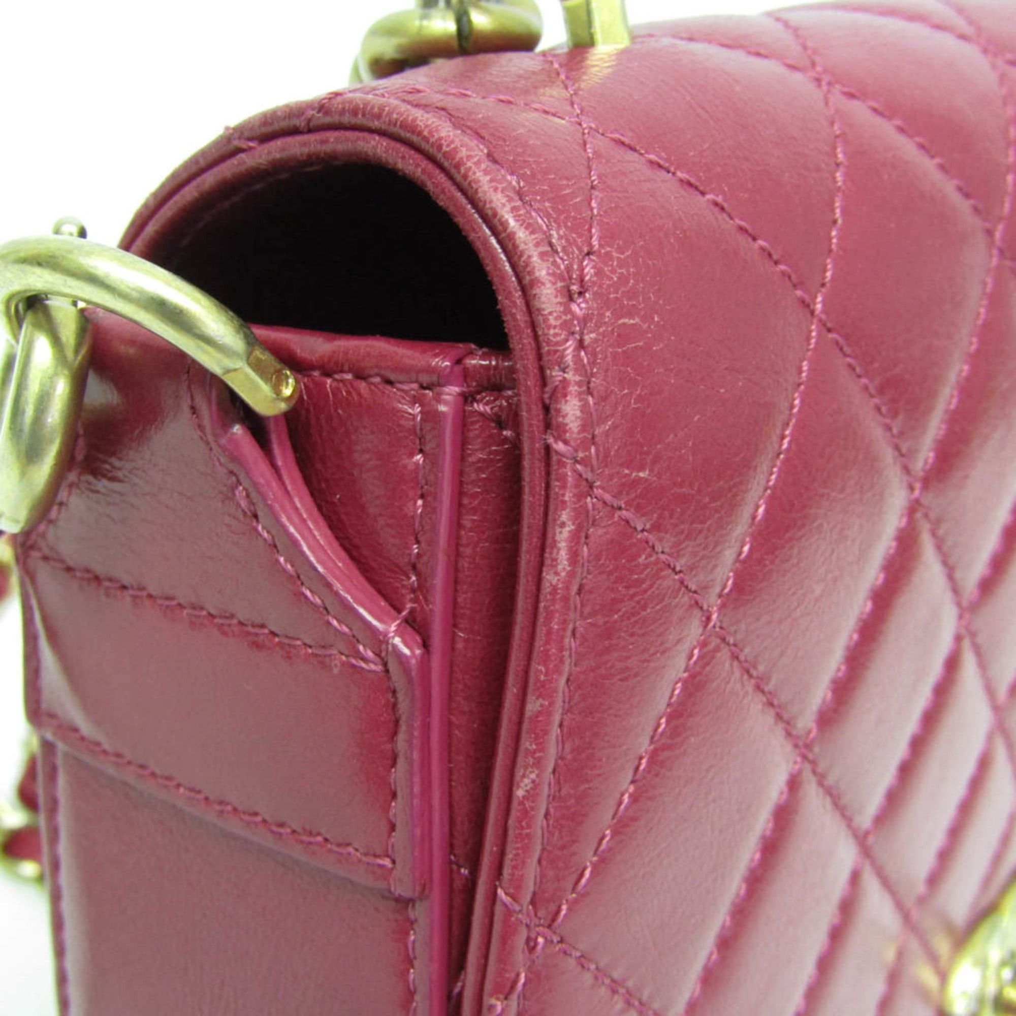Chanel Chanel Matelasse Women's Leather Handbag,Shoulder Bag Pink Size ONE SIZE - 5 Thumbnail