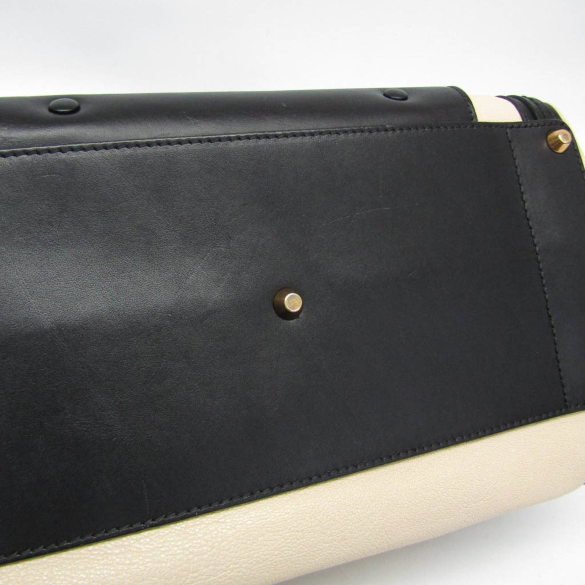 Chloe Chloé Alice Women's Leather Handbag,Shoulder Bag Black,Cream Size ONE SIZE - 4 Thumbnail