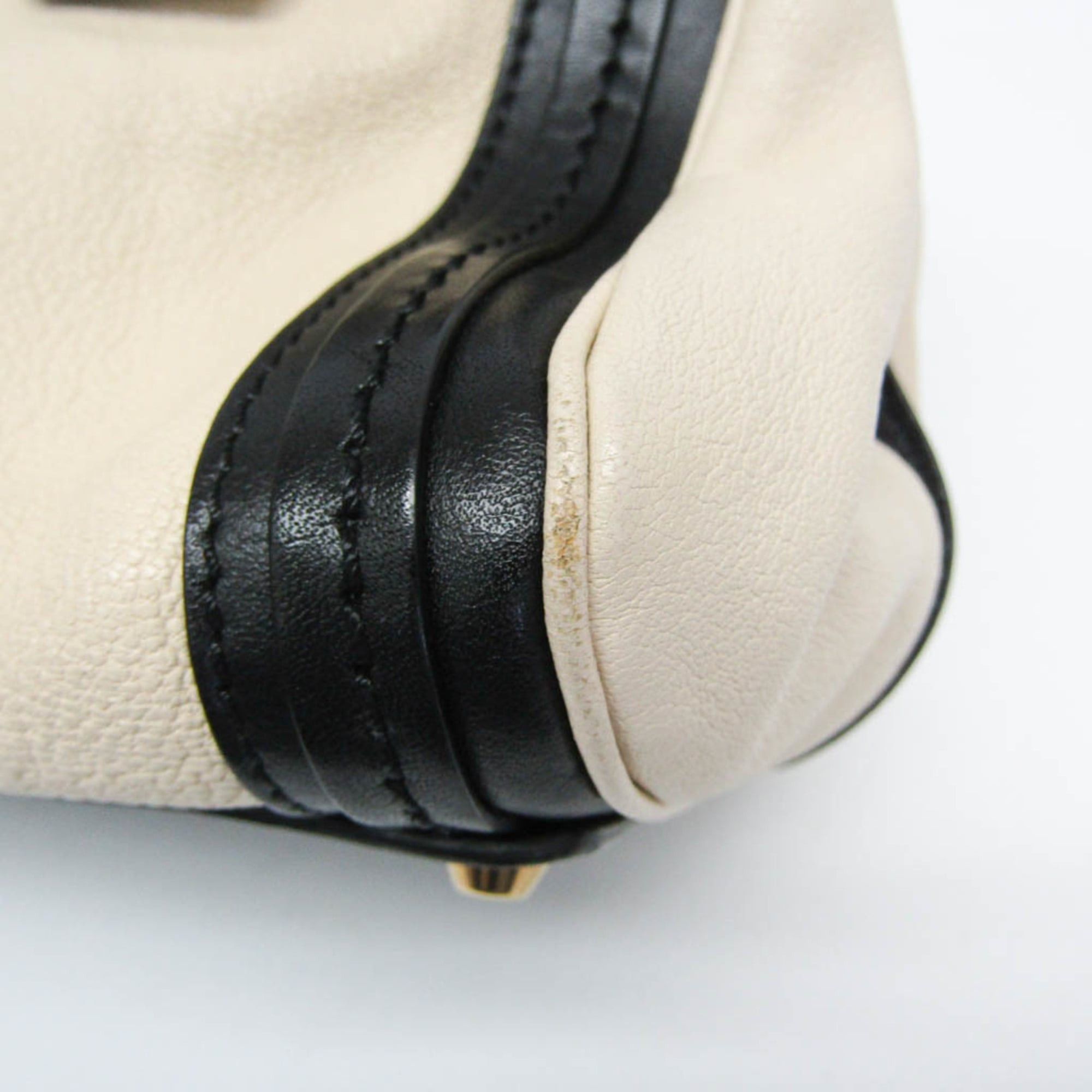 Chloe Chloé Alice Women's Leather Handbag,Shoulder Bag Black,Cream Size ONE SIZE - 6 Thumbnail