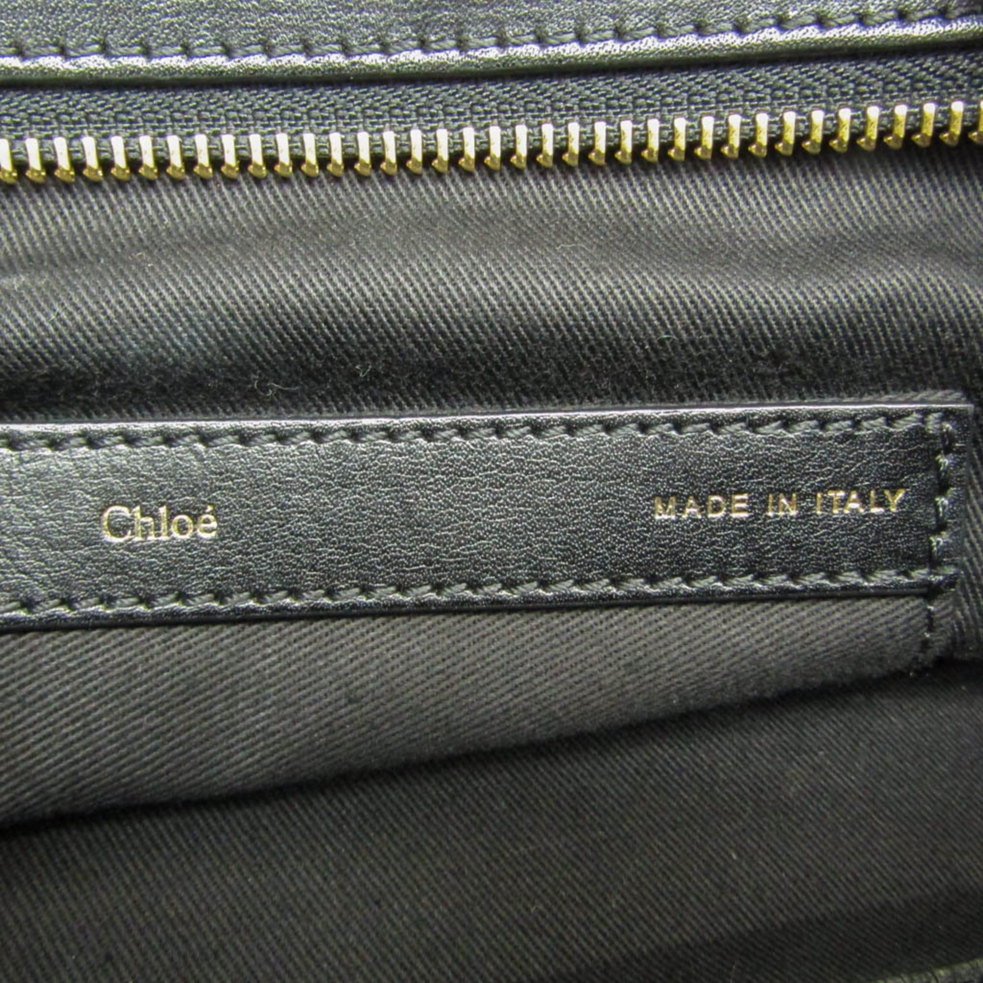 Chloe Chloé Alice Women's Leather Handbag,Shoulder Bag Black,Cream Size ONE SIZE - 11 Thumbnail
