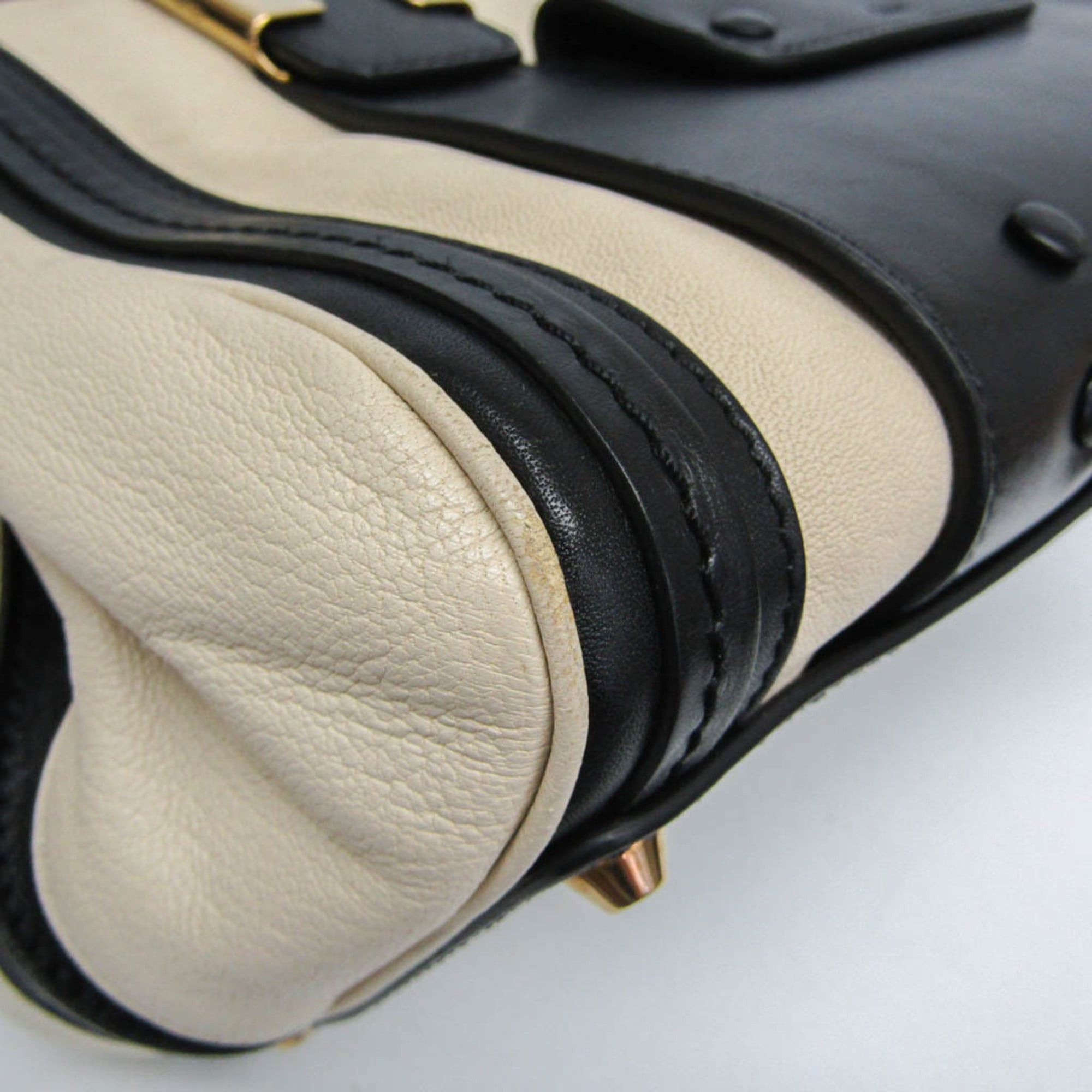 Chloe Chloé Alice Women's Leather Handbag,Shoulder Bag Black,Cream Size ONE SIZE - 5 Thumbnail