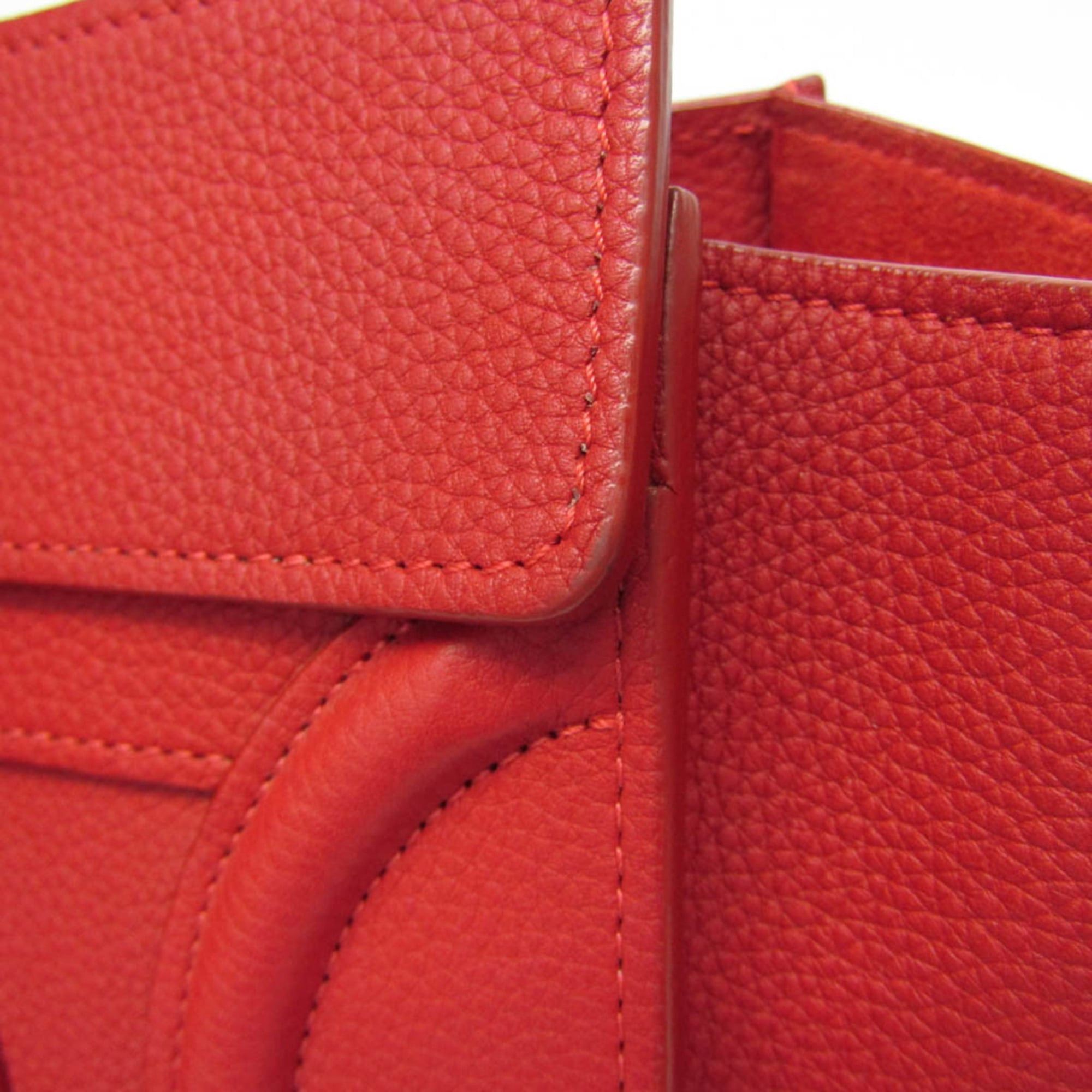 Celine Celine Luggage Micro Shopper 167793 Women's Leather Handbag Red Color Size ONE SIZE - 5 Thumbnail