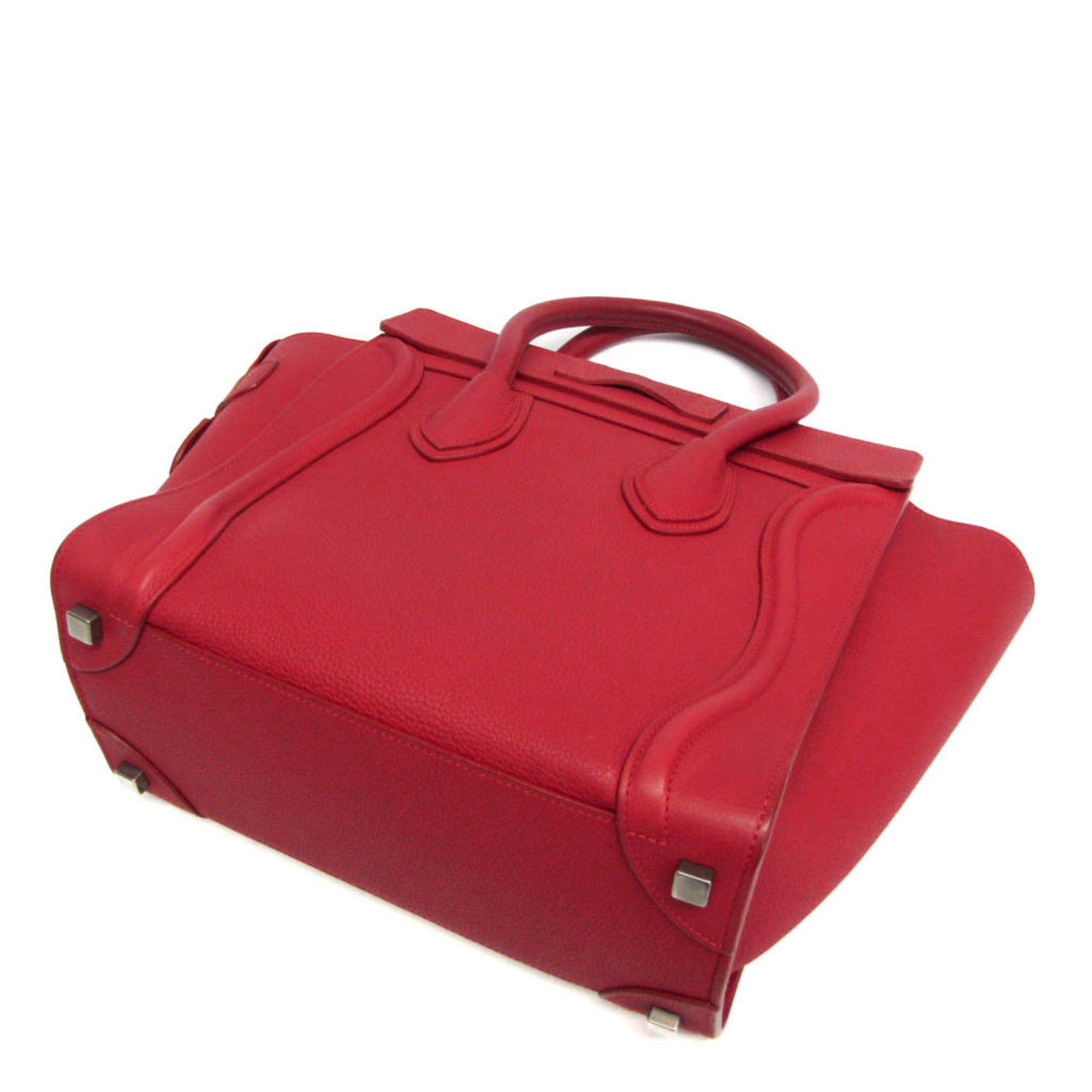 Celine Celine Luggage Micro Shopper 167793 Women's Leather Handbag Red Color Size ONE SIZE - 2 Thumbnail