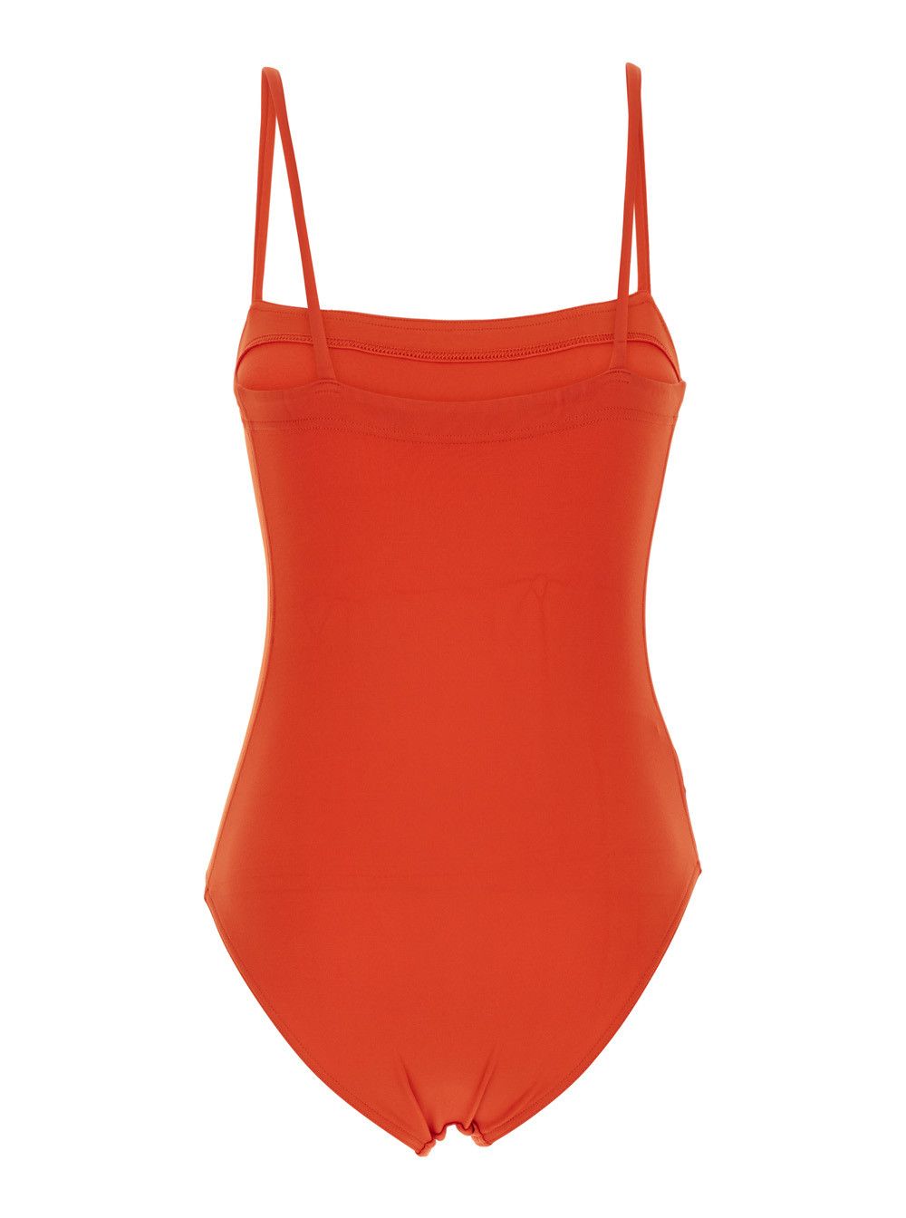ERES 'Aquarelle' Orange One-Piece Swimsuit with Spaghetti Straps in Tech Fabric for Women Size M / US 6-8 / IT 42-44 - 2 Thumbnail
