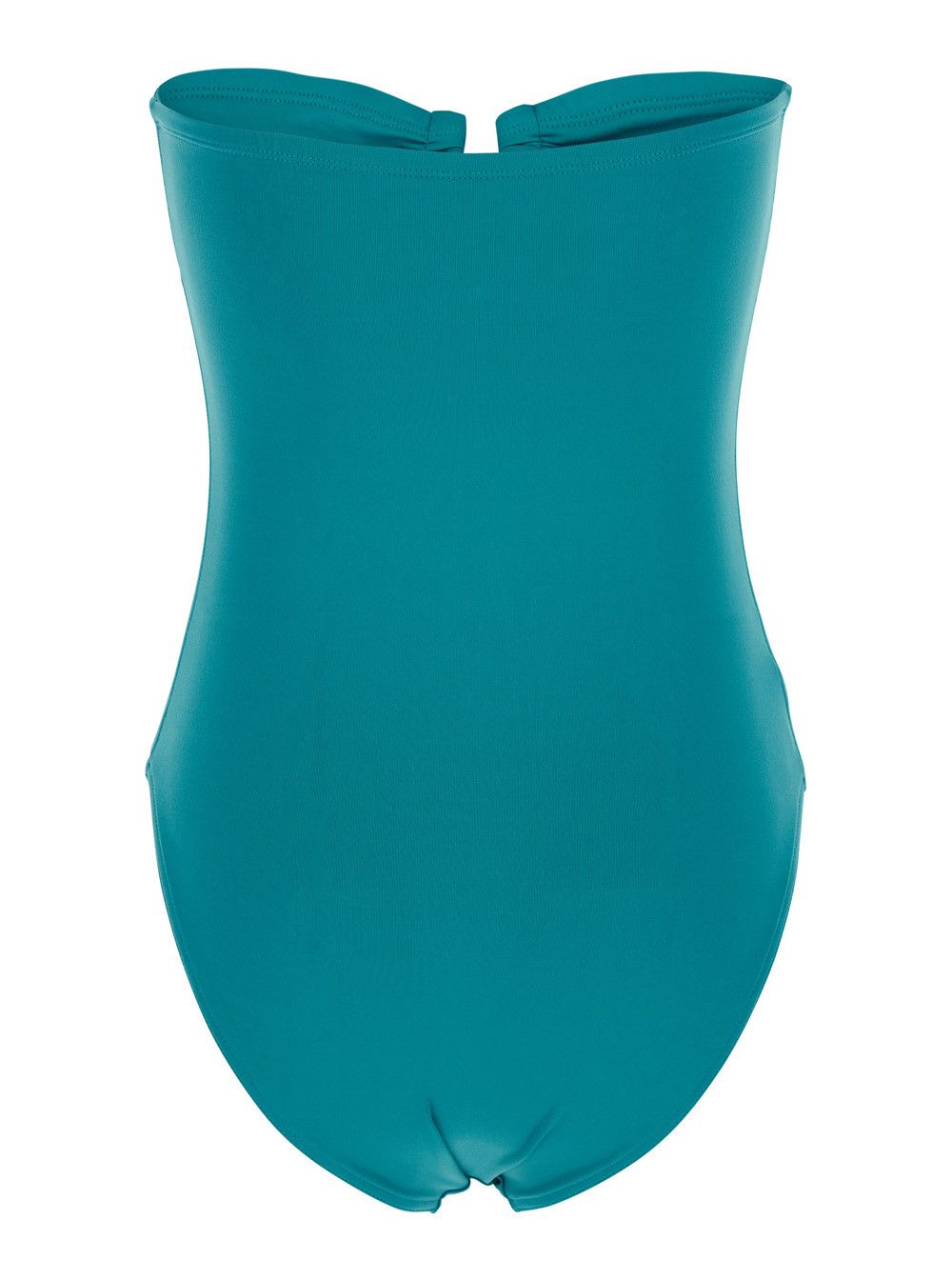 ERES One-Piece Swimsuit 'Cassiopee' with Ruffles on the Front and Strapless in Blue Tech Fabric for Women Size M / US 6-8 / IT 42-44 - 2 Thumbnail