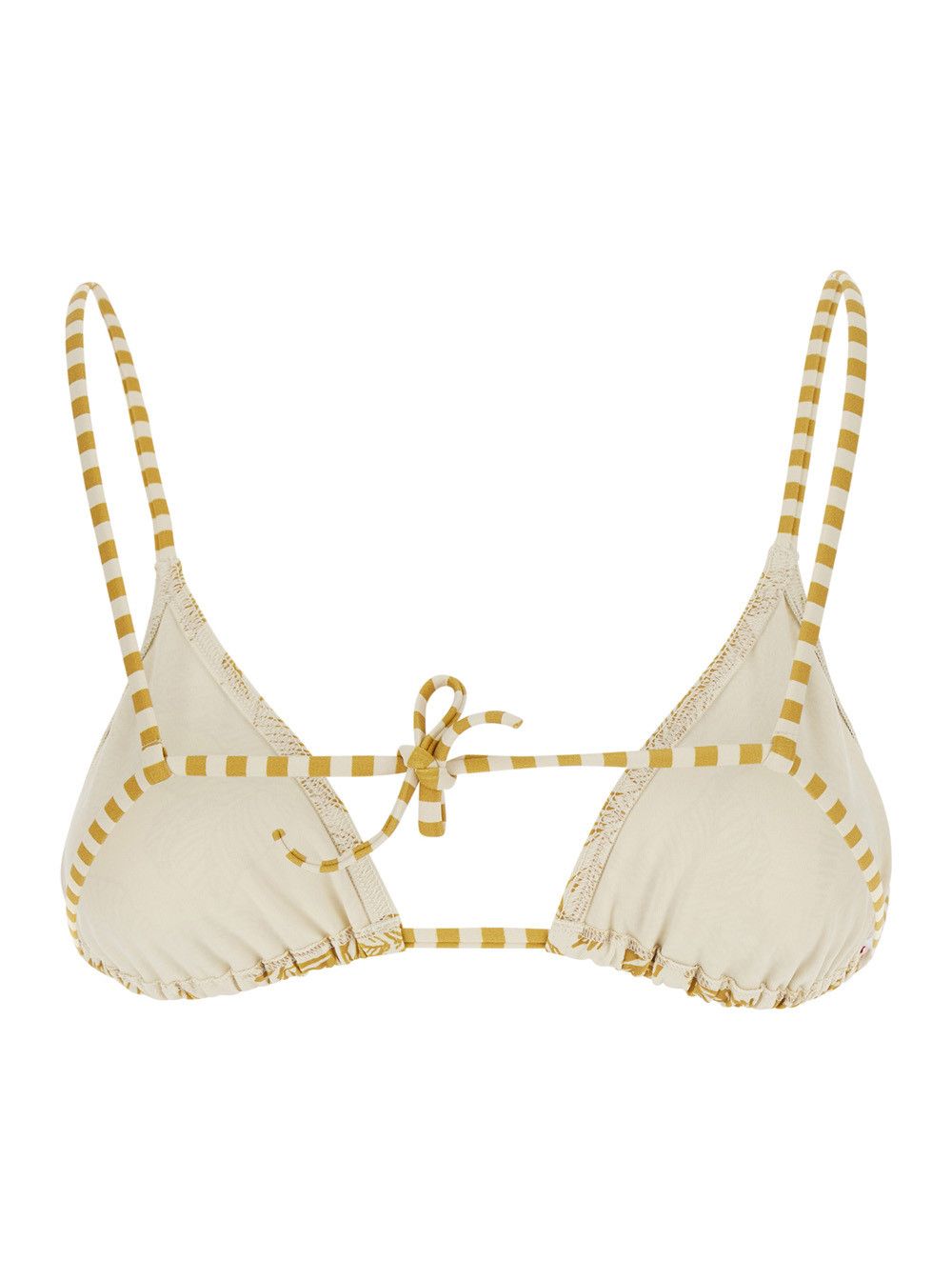 ERES 'Voyage' Yellow Bikini Top with thin straps and all-over floral print in tech fabric for women Size M / US 6-8 / IT 42-44 - 2 Thumbnail