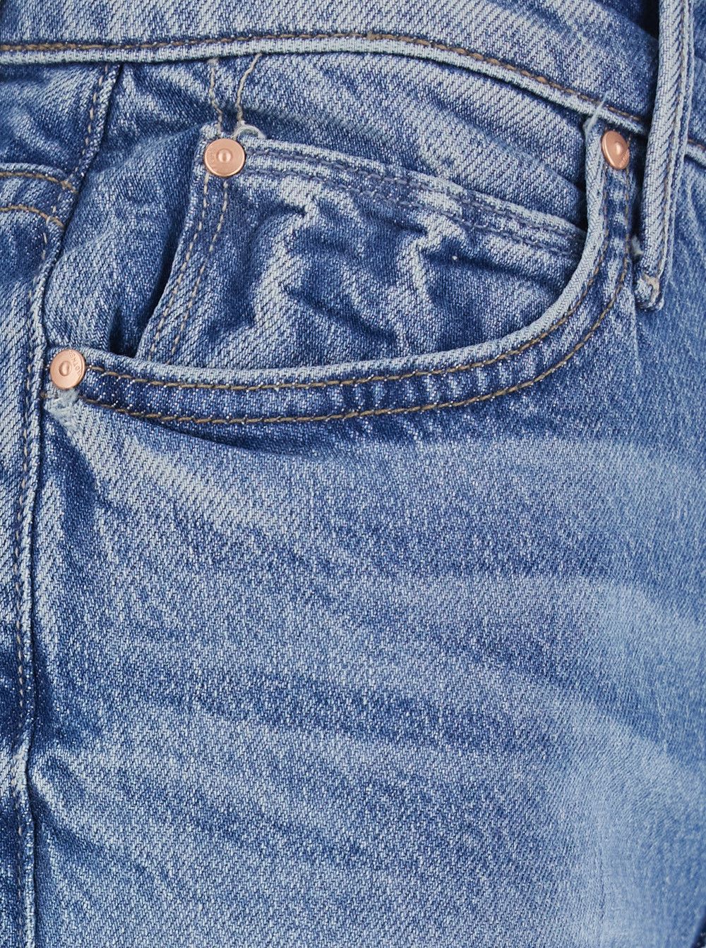MOTHER 'THE KICK IT ANKLE' blue five-pocket Jeans with faded effect in denim women Size 29" - 3 Thumbnail