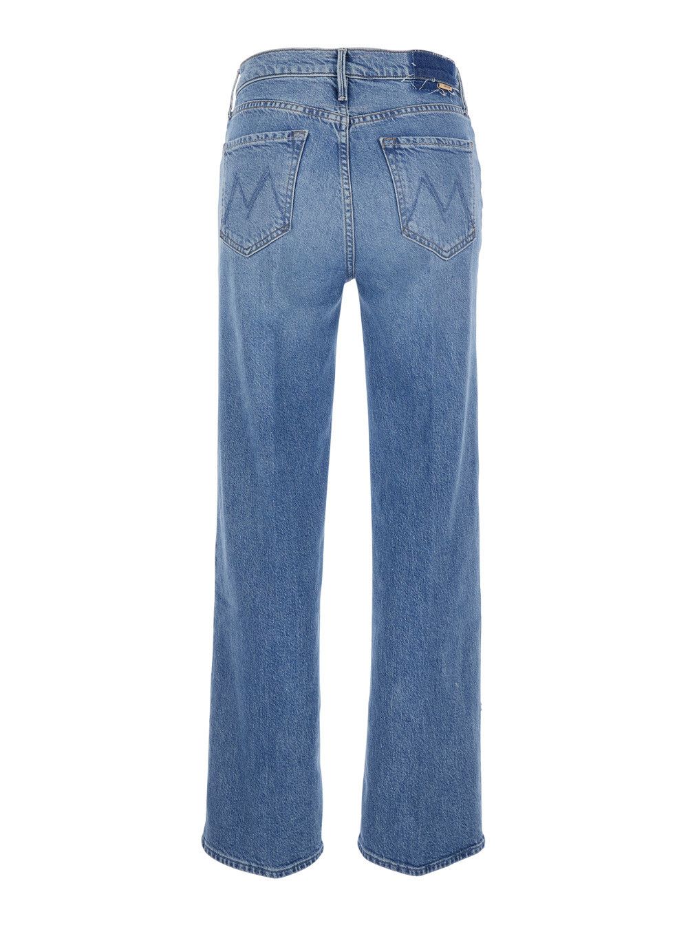 MOTHER 'THE KICK IT ANKLE' blue five-pocket Jeans with faded effect in denim women Size 29" - 2 Thumbnail