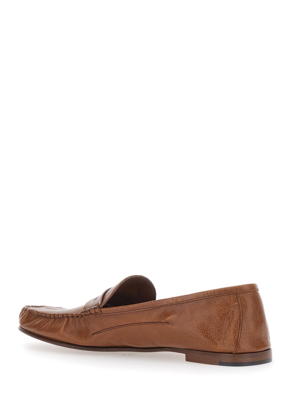 Versace Loafers 'LEAFER MEDUSA' Brown with Rounded Toe in Leather for Men Size US 12 / EU 45 - 3 Thumbnail