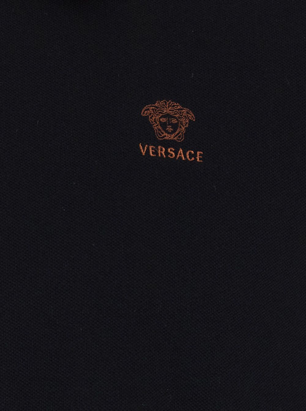 Versace T-Shirt 'PIQUET' Black with Round Neck and Short Sleeves for Men Size US L / EU 52-54 / 3 - 3 Thumbnail