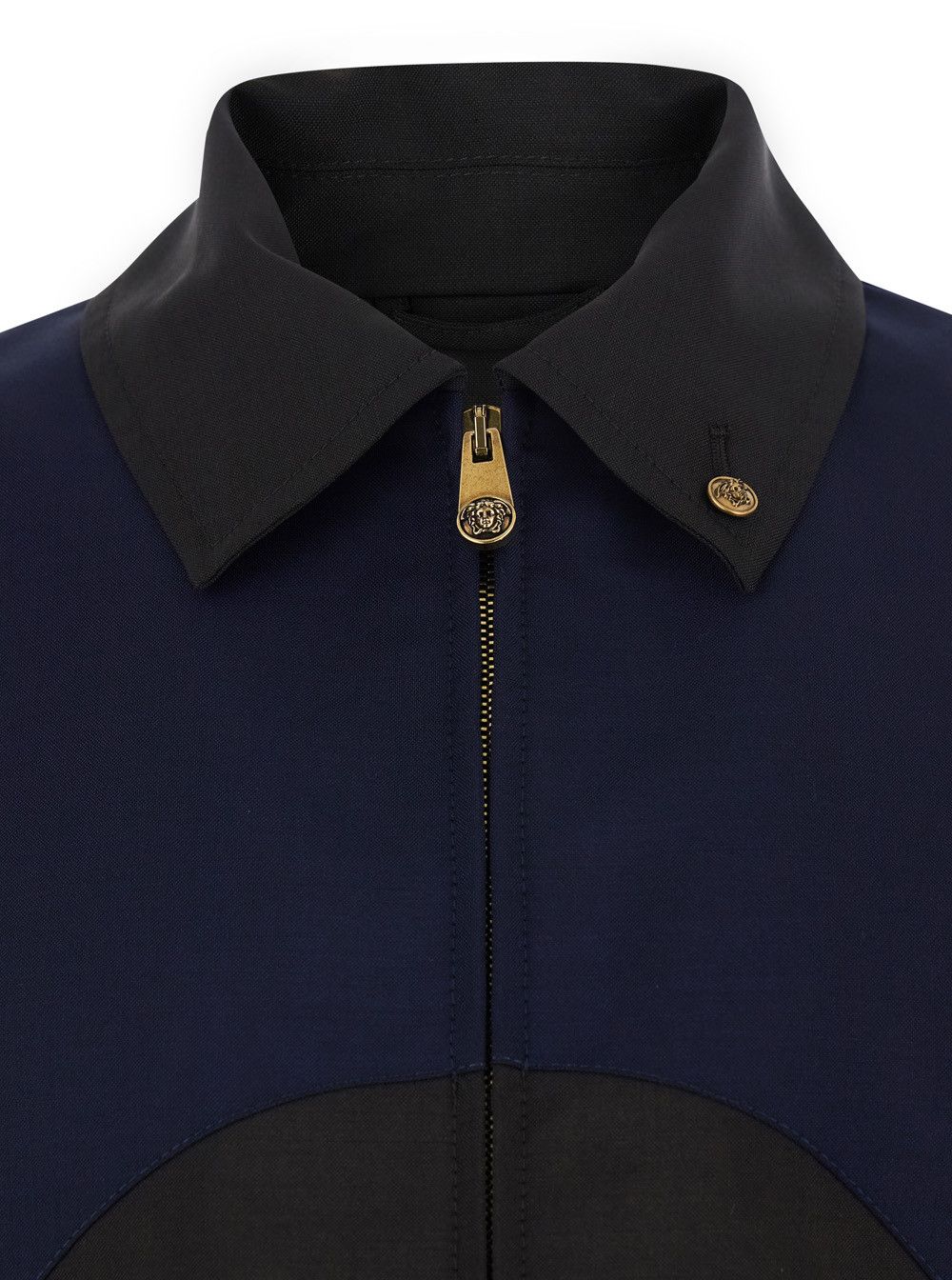 Versace Brown Jacket with Classic Collar and Zip Closure on the Front in Leather for Men Size US L / EU 52-54 / 3 - 3 Thumbnail