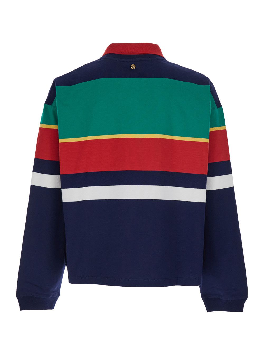 Versace Sweatshirt "STRIPS" Green with Logo Print Details on the Front in Cotton for Women Size US L / EU 52-54 / 3 - 2 Thumbnail