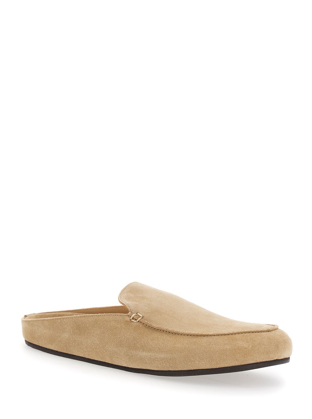VINNY's Mule 'CAMOSCIO' Beige with Rounded Toe in Suede for Women Size US 11 / EU 44 - 2 Thumbnail