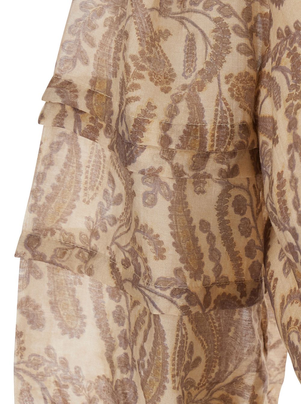 ba&sh 'Teodora' Beige Dress with V-neck and Knot at Waist in Fabric Woman Size L / US 10 / IT 46 - 3 Thumbnail