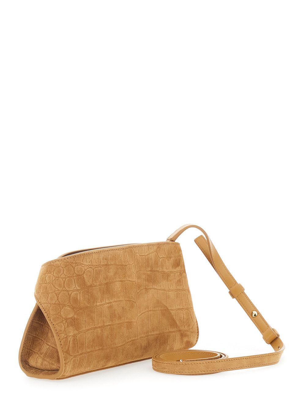 Salvatore Ferragamo Beige Crossbody bag 'Hug' with Gancini buckle in Suede Women Size ONE SIZE - 3 Thumbnail