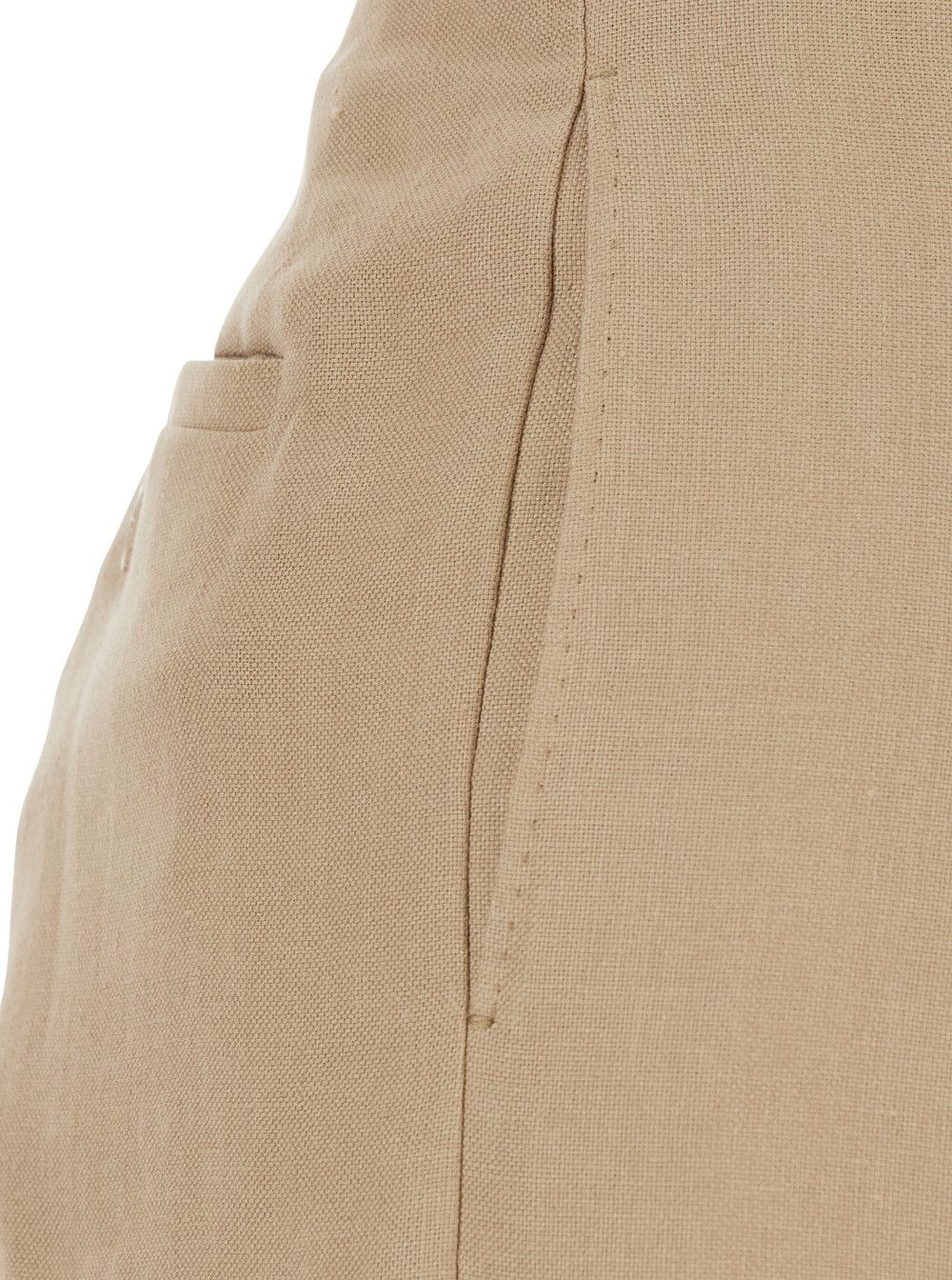 Max Mara Beige 'MXSBIG' Straight Leg pants for In Linen Women Size 30" / US 8 / IT 44 - 3 Thumbnail