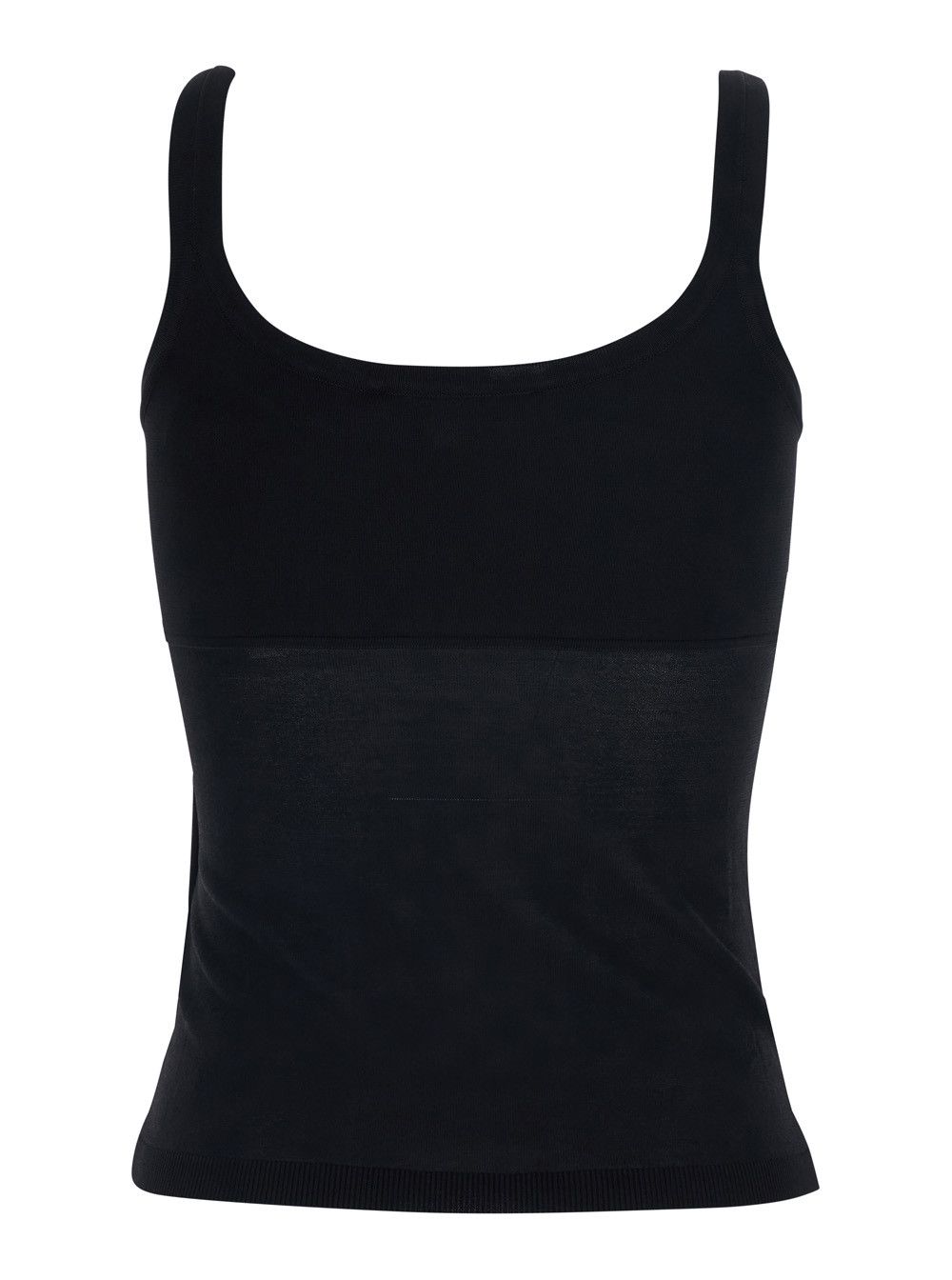 Max Mara Black Top with Round Neck in Viscose Woman Size S / US 4 / IT 40 - 2 Thumbnail