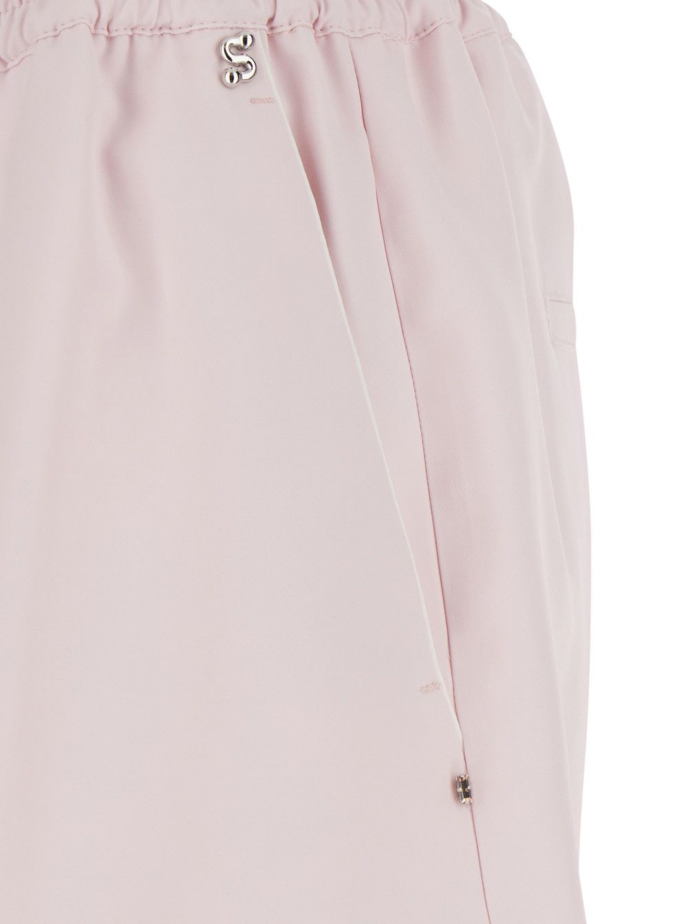 Sportmax Shorts 'SPXCRESPO' Pink with Pockets and High Waist in Viscose Women Size 28" / US 6 / IT 42 - 3 Thumbnail