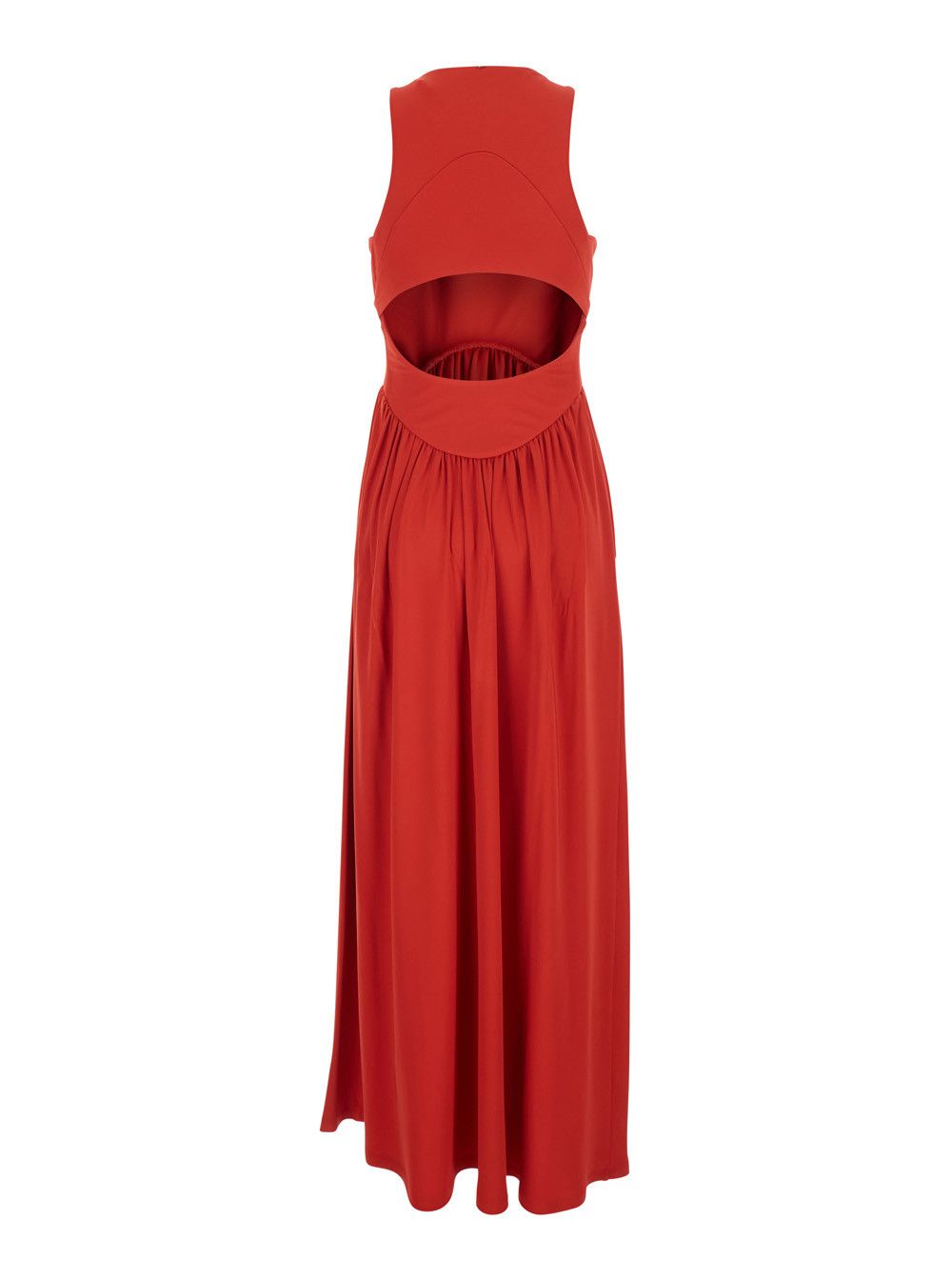 Sportmax Red Dress 'SPXPANINO' with V-Neck and Short Sleeves in Viscose for Women Size XS / US 0-2 / IT 36-38 - 2 Thumbnail