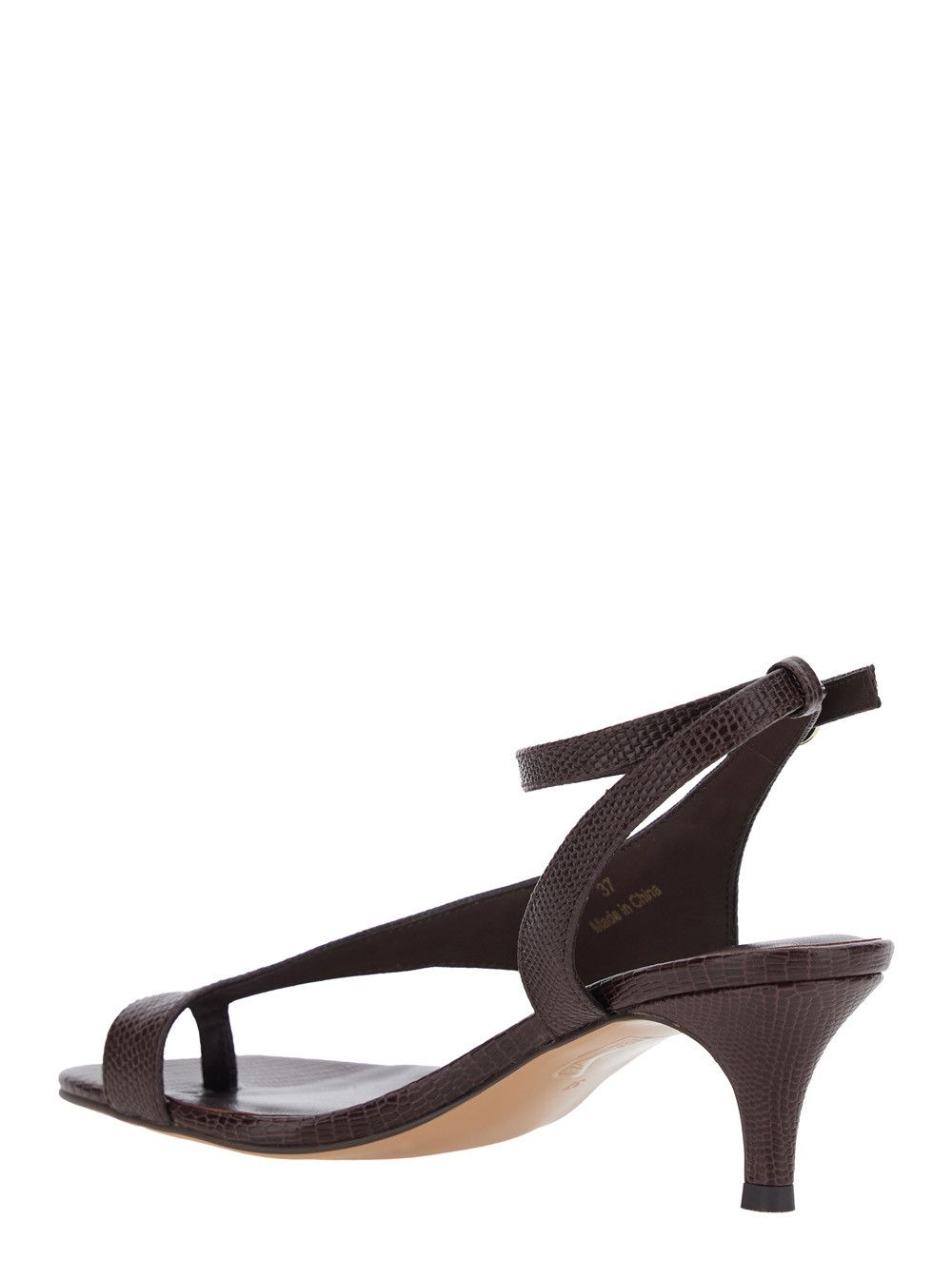 TWINSET Brown 'LEATHER' Heeled Sandals for Women Size US 6 / IT 36 - 2 Thumbnail