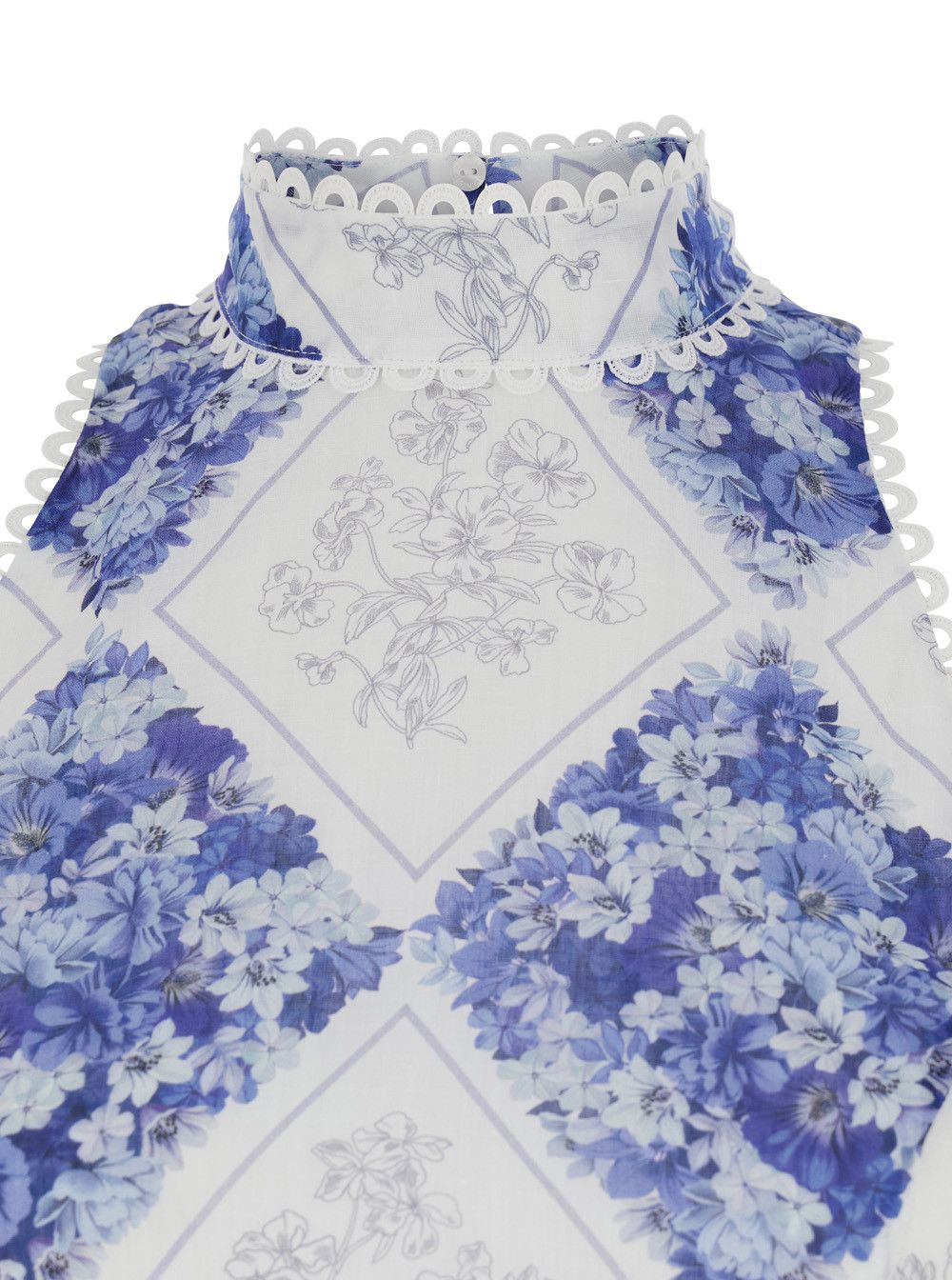 TWINSET Long 'Floral' Dress with High American Collar in Tech Fabric for Women Size M / US 6-8 / IT 42-44 - 3 Thumbnail