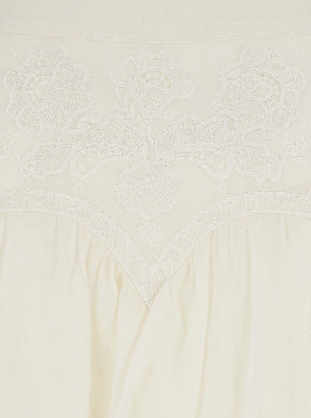 TWINSET Dress 'EMBROIDERY' with White Ramie Embroidery for Women Size 28" / US 6 / IT 42 - 3 Thumbnail