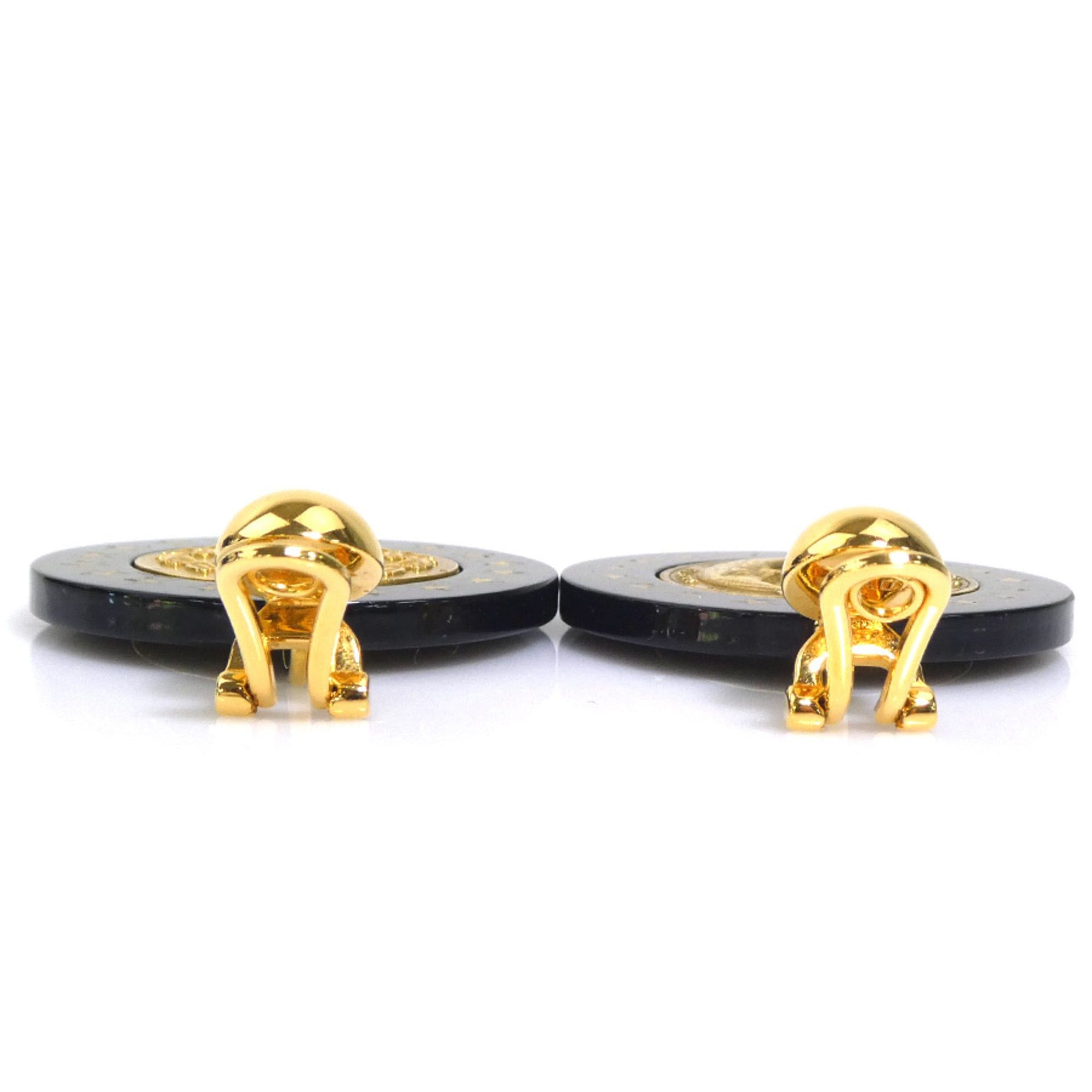 Prada Prada earrings, metal and plastic, black gold, women's, r11196k Size ONE SIZE - 5 Thumbnail