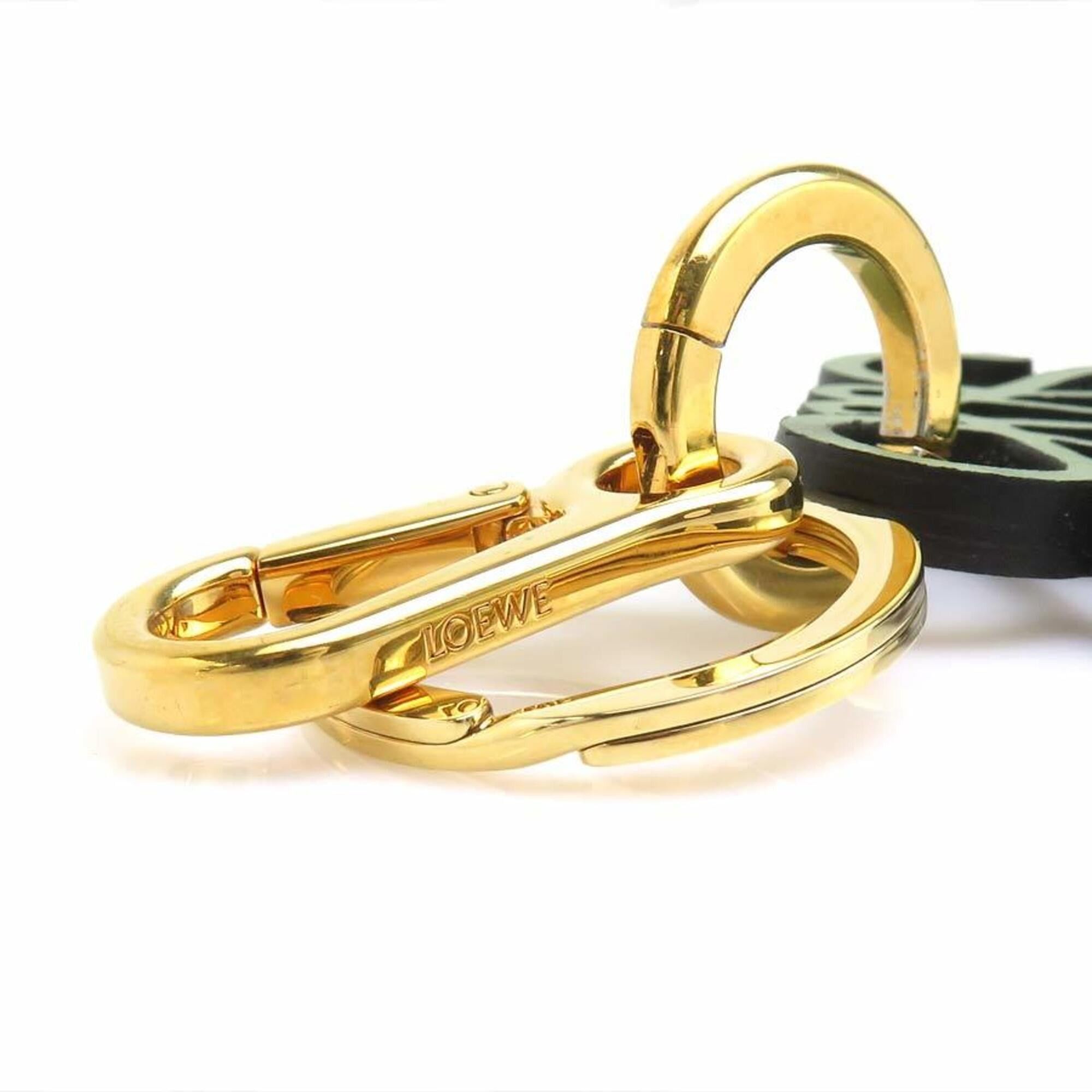 Loewe Loewe Charm Keyring Anagram Leather Metal Green Men's Women's r11202j Size ONE SIZE - 6 Thumbnail