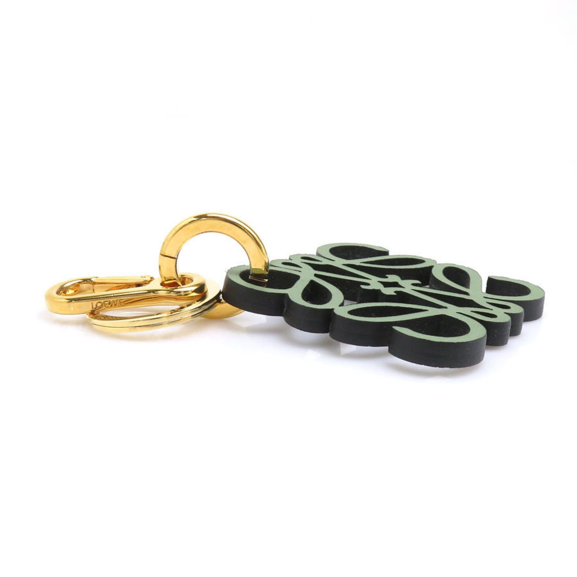 Loewe Loewe Charm Keyring Anagram Leather Metal Green Men's Women's r11202j Size ONE SIZE - 2 Thumbnail
